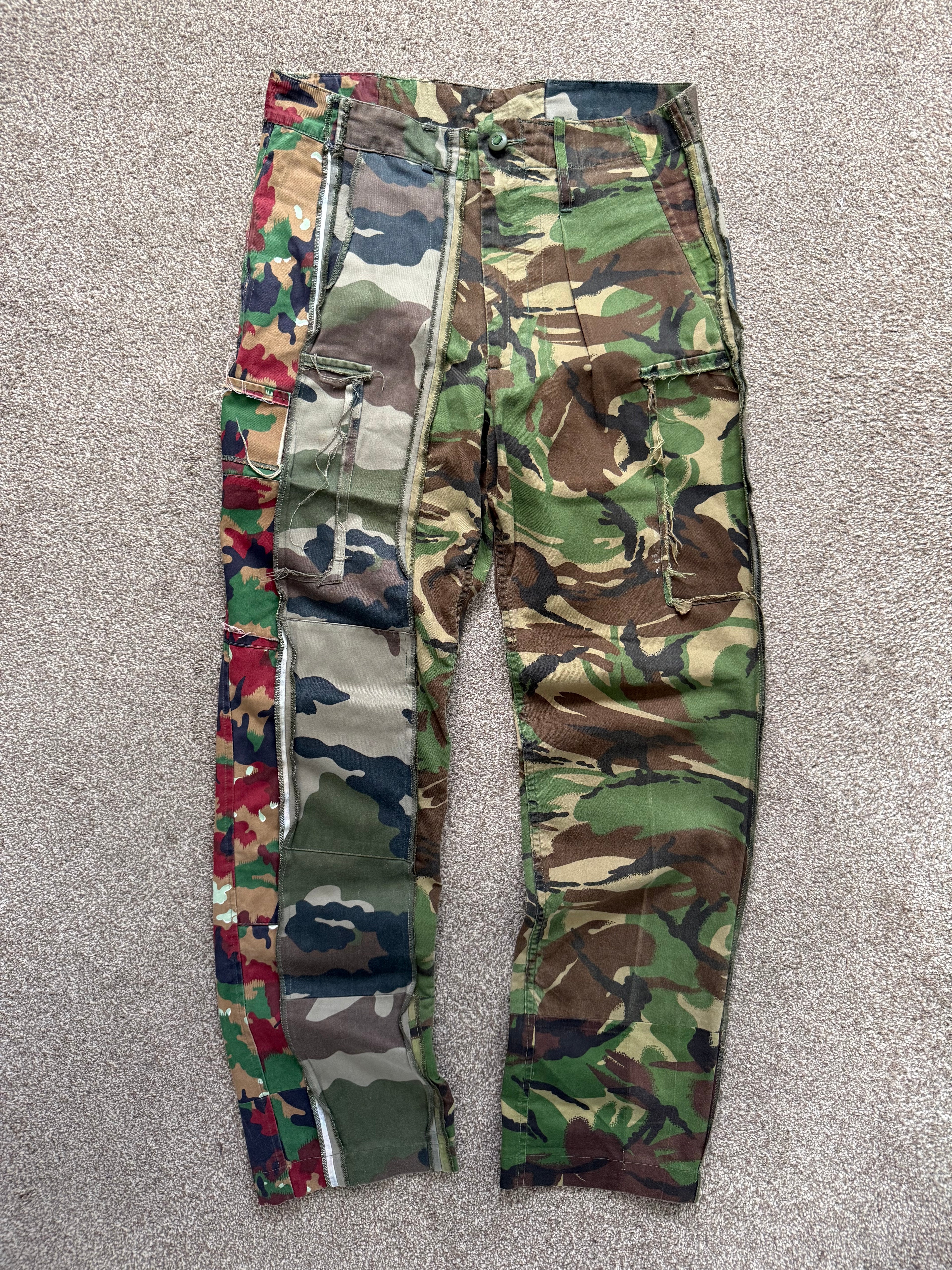 Maison Martin Margiela Artisanal Line (0)(10) SS2005 Re-Worked Multi Camo Pants - Size 34" Waist