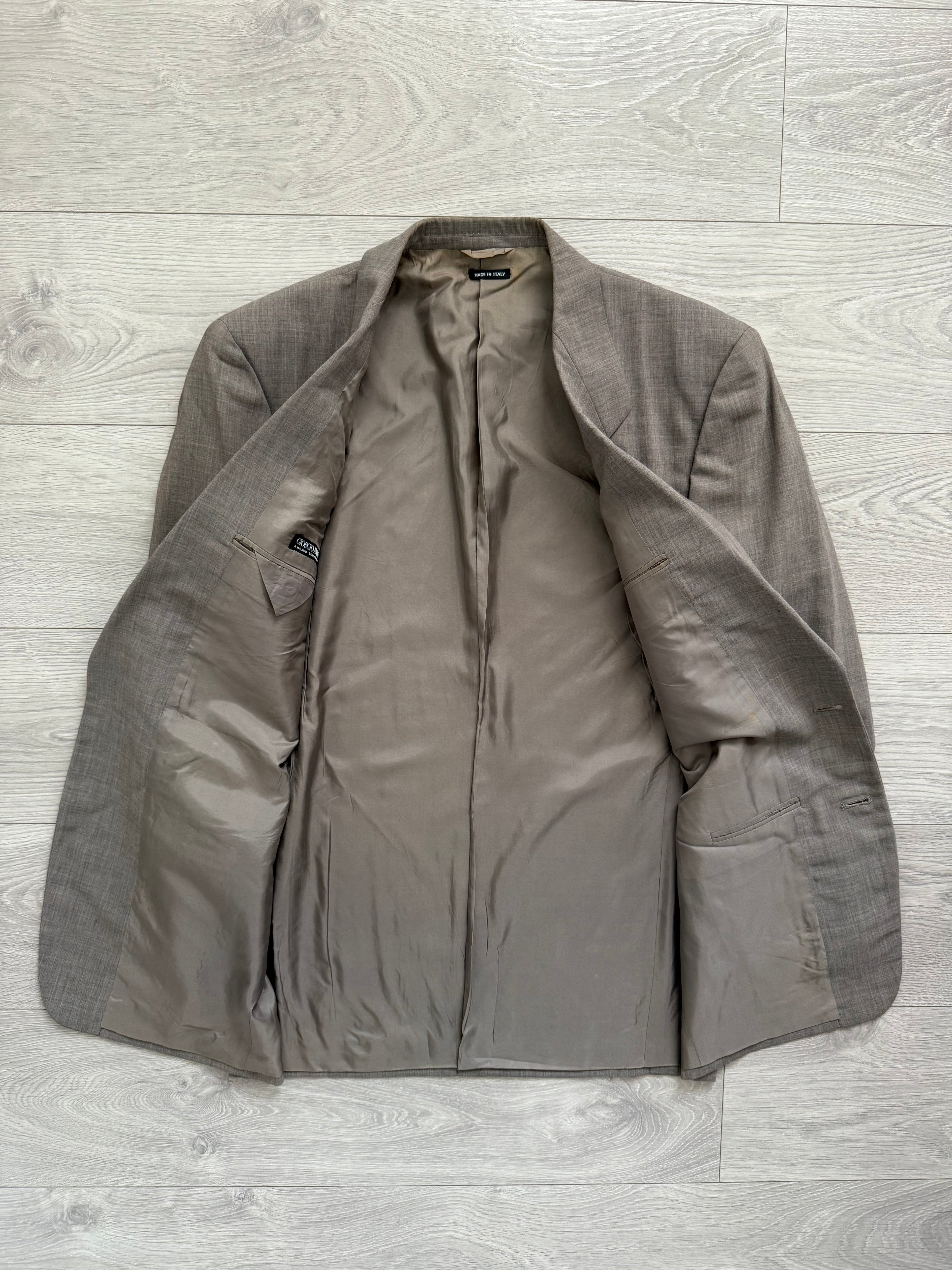 Giorgio Armani 1990s Pleated Wool Suit - Size L Jacket / 32" Waist