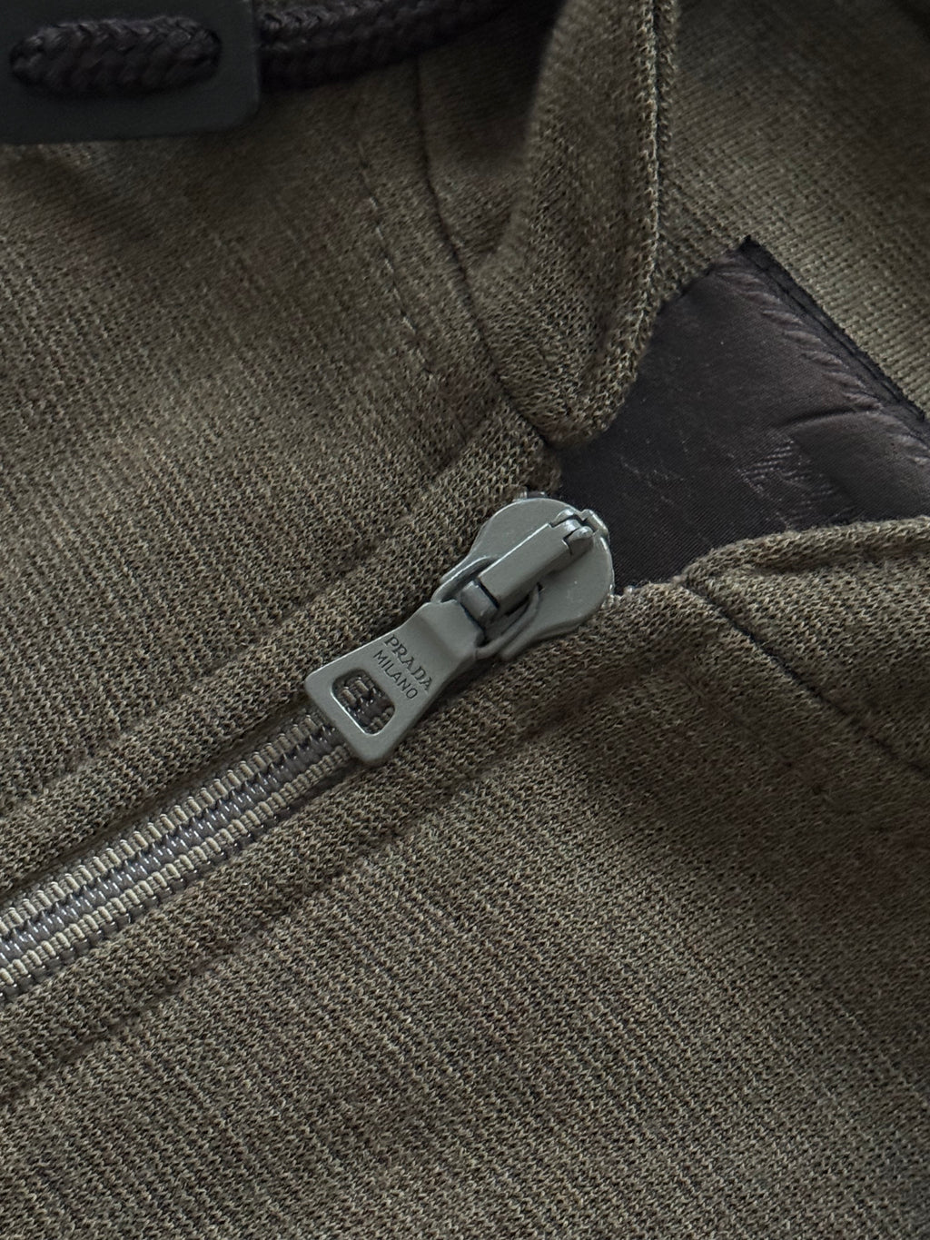 Prada Mainline FW1998 Hooded Wool Knit Jacket - Size L