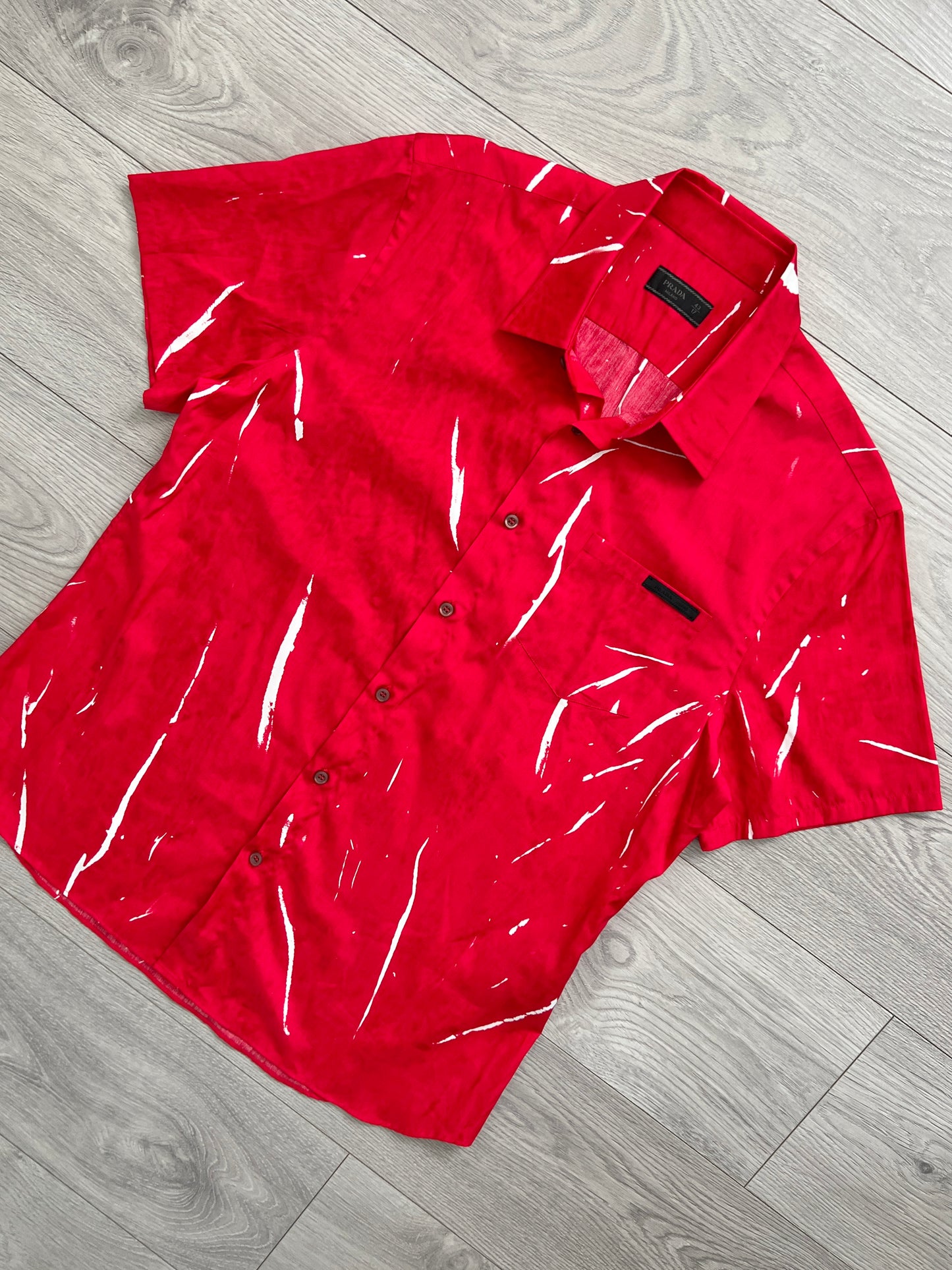 Prada SS2015 Stencil Print Shirt - Size L