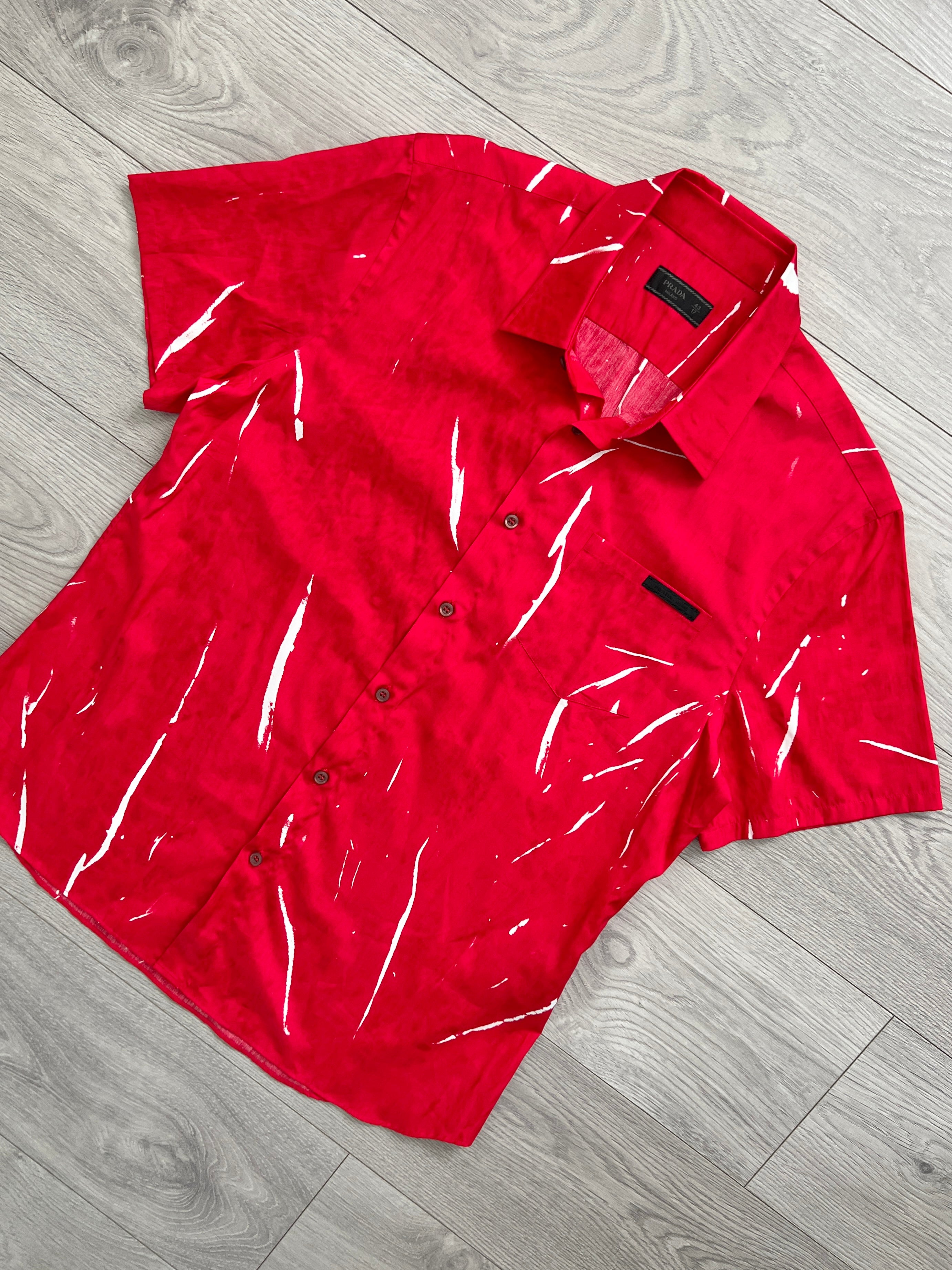 Prada SS2015 Stencil Print Shirt - Size L