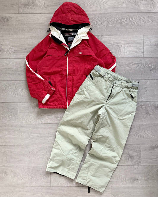 Salomon 1990s Waterproof Insulated Ski Jacket & Pants Set - Size M Jacket / 32" Waist