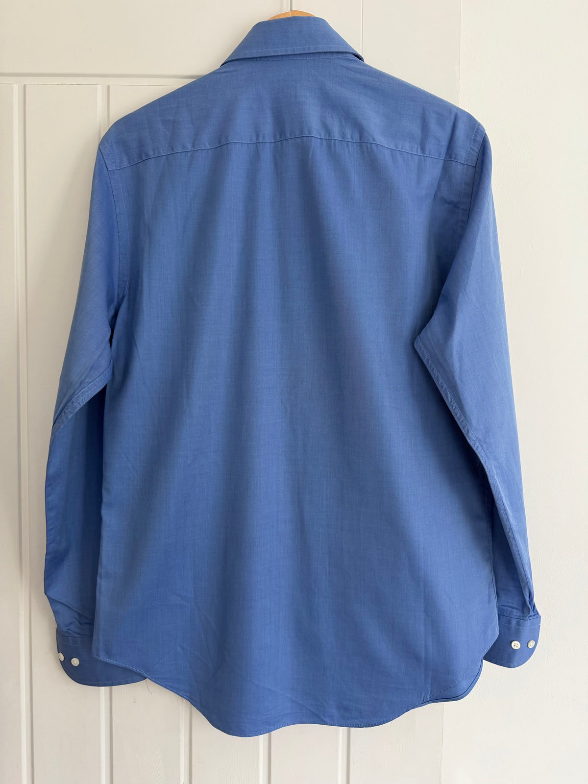 Armani 2000s Blue Cotton Shirt - Size M