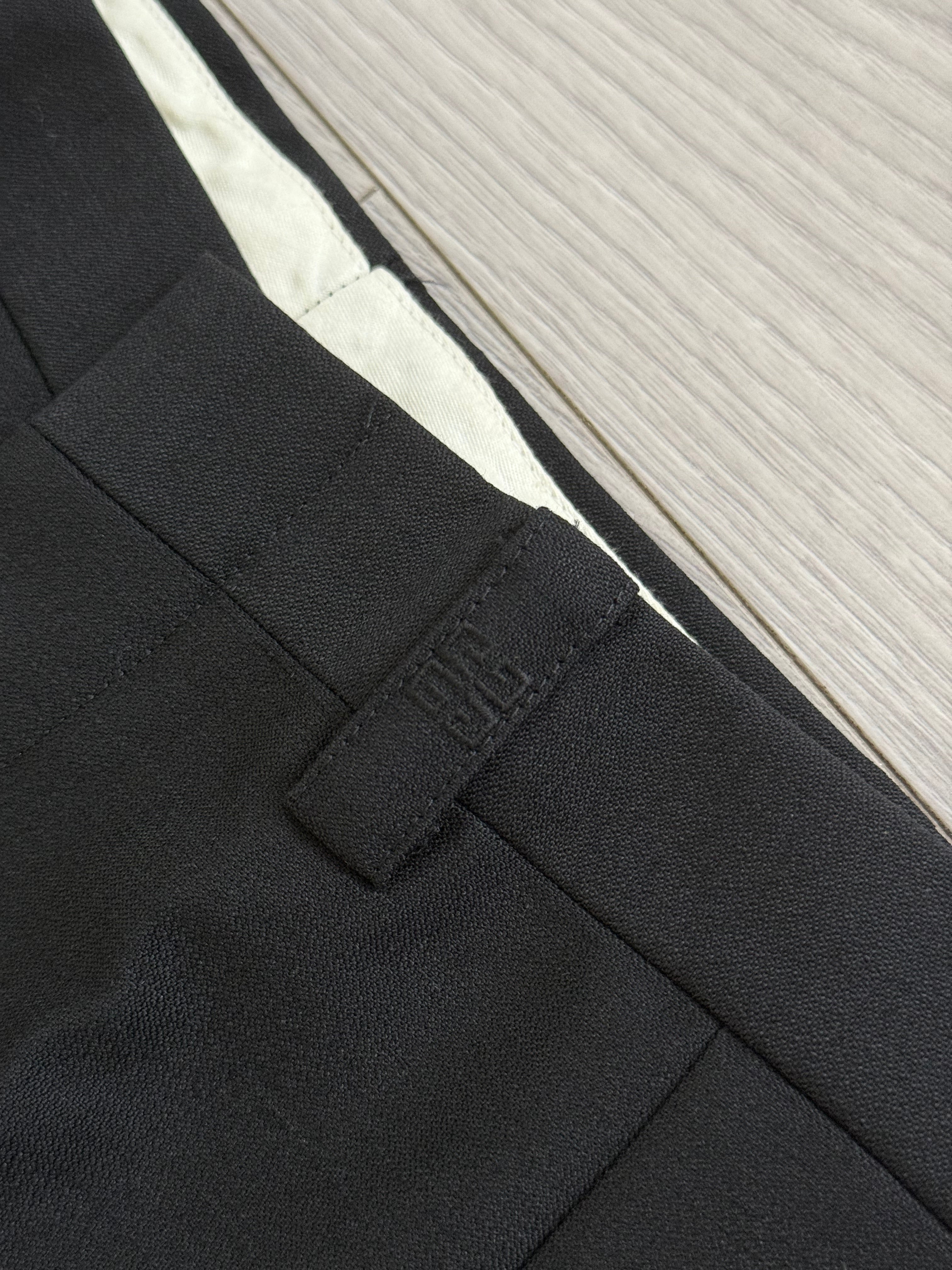 Givenchy 1990s Peak Lapel Double Breasted Wool Black Suit - Size S Jacket / 28" Waist