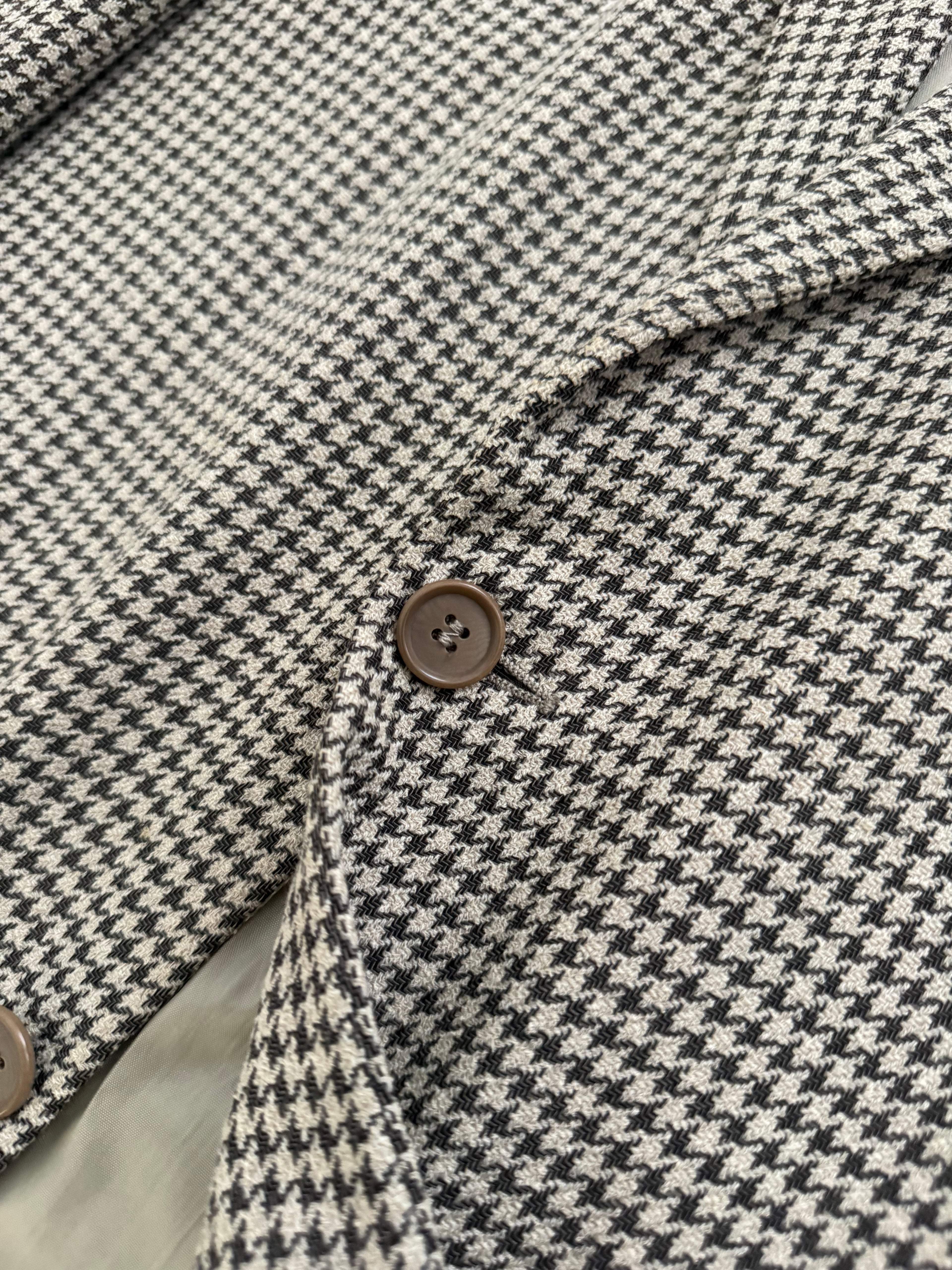 Emporio Armani 1994 Houndstooth 2B Wool Sports Jacket Blazer - Size XL