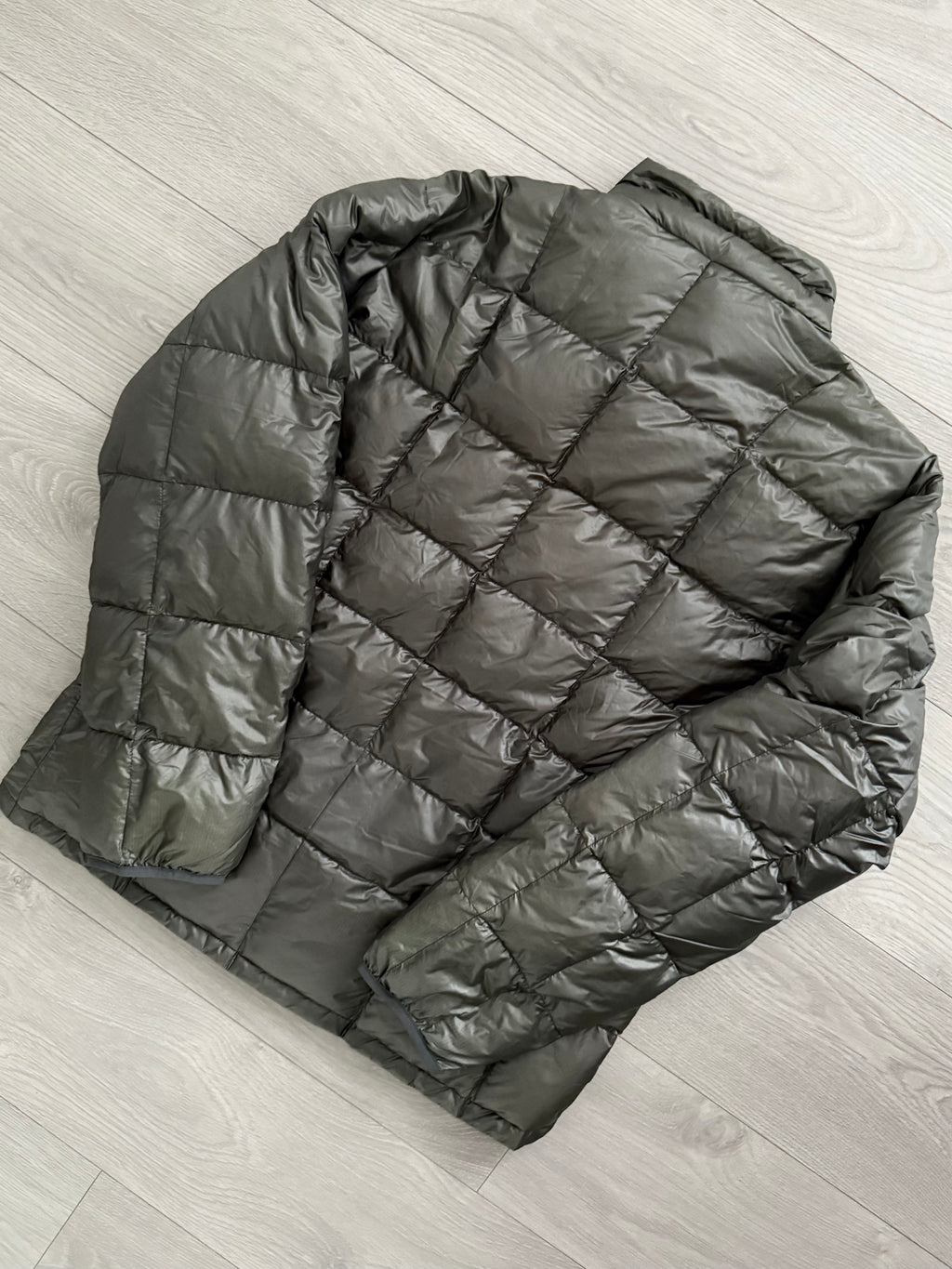 Montbell 00s Square Stitch Snap Front Down Jacket - Size L