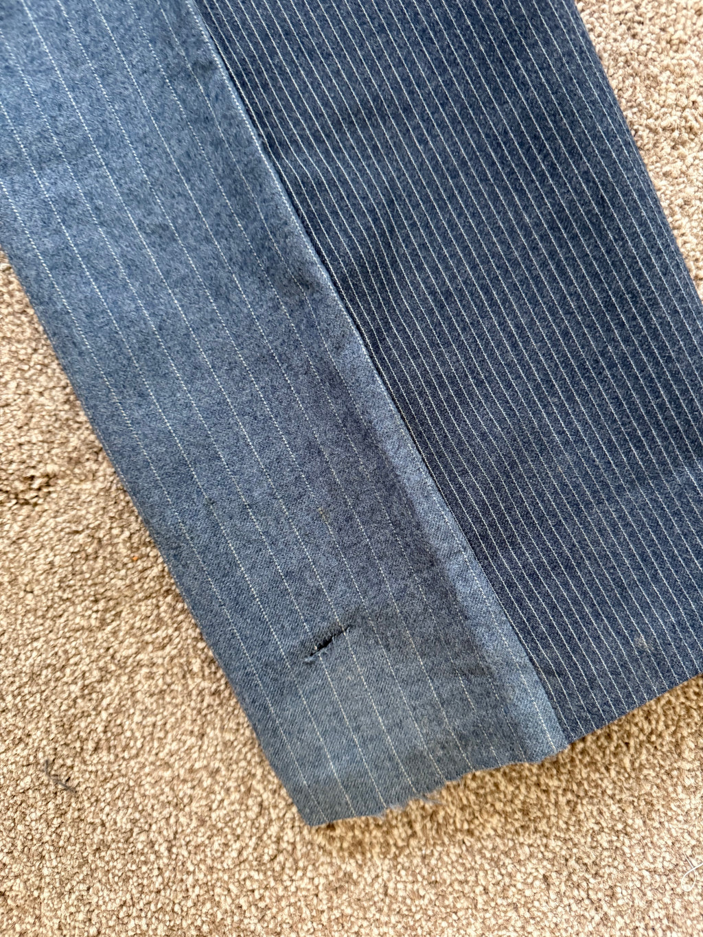 Maison Martin Margiela Artisanal Line (0)(10) AW2004 Re-Worked Striped Pants - Size 34" Waist