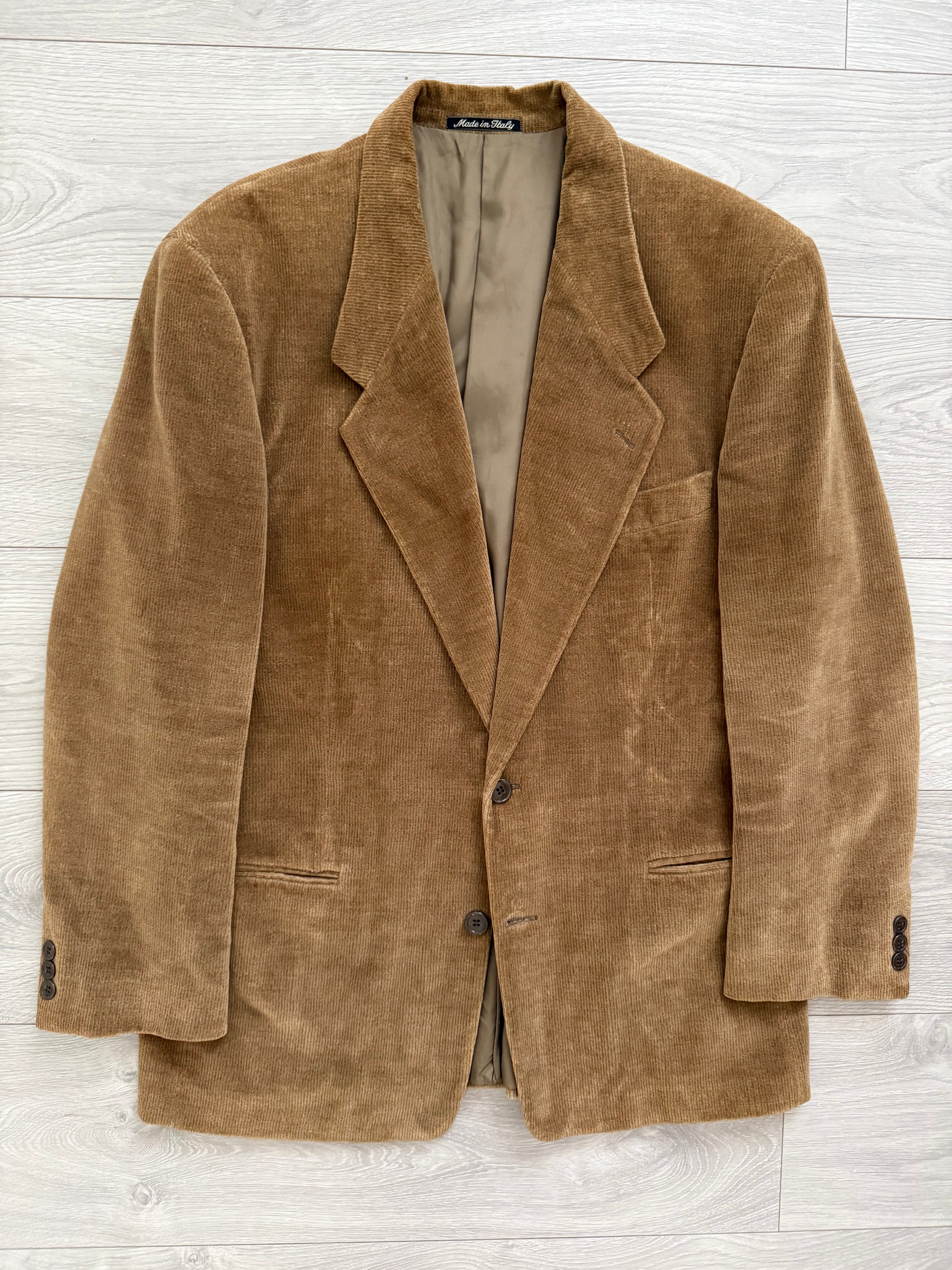 Giorgio Armani 1980s Corduroy Honey Brown Sports Jacket Blazer - Size M