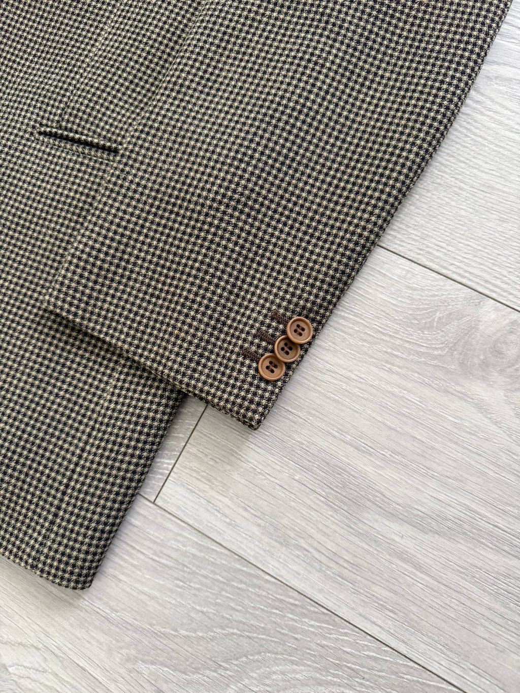 Giorgio Armani 1980s 2B Textured Wool Check Sports Jacket Blazer - Size M