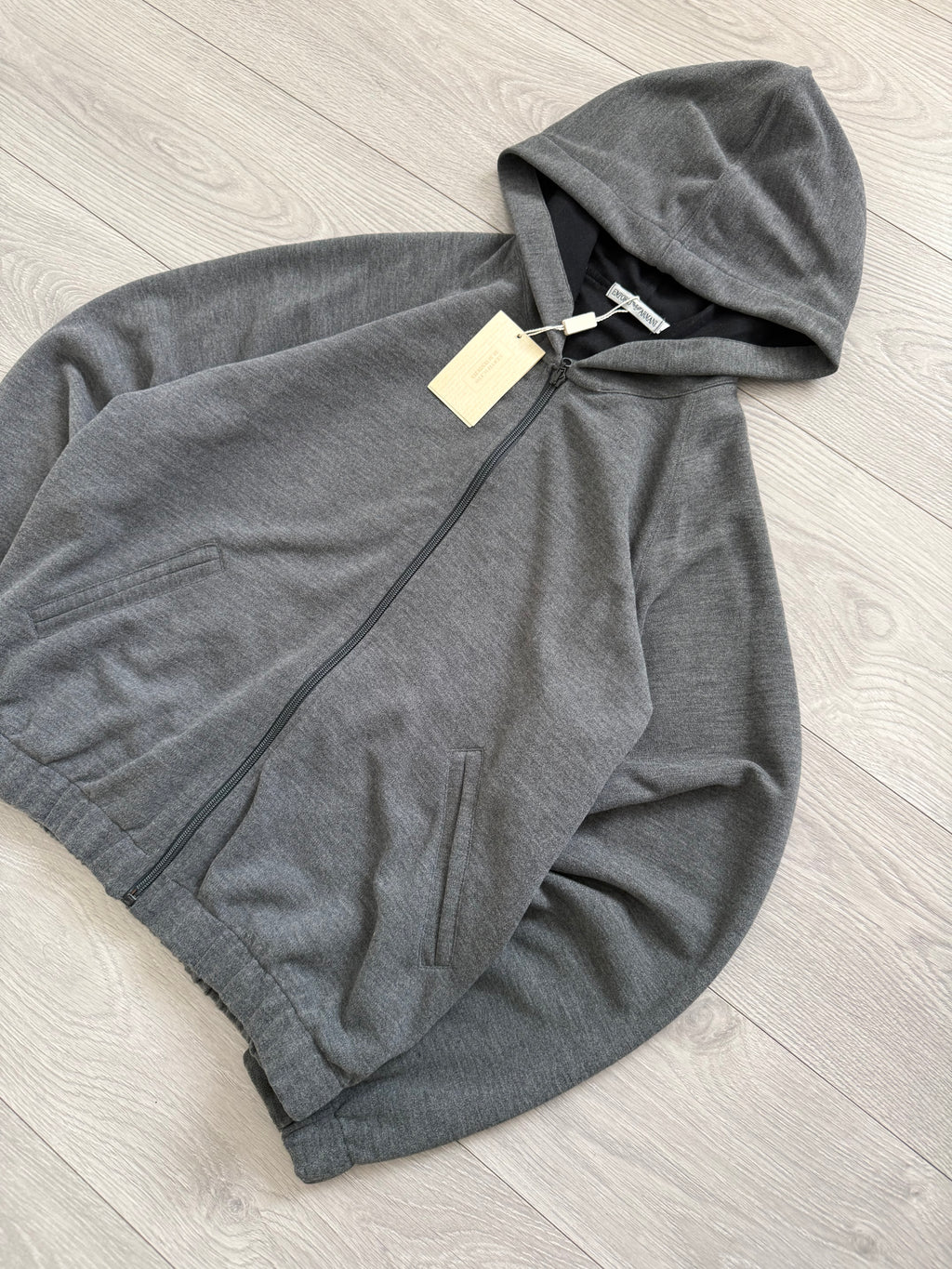 Emporio Armani 1990s Grey Pleated Tracksuit Set - Size M