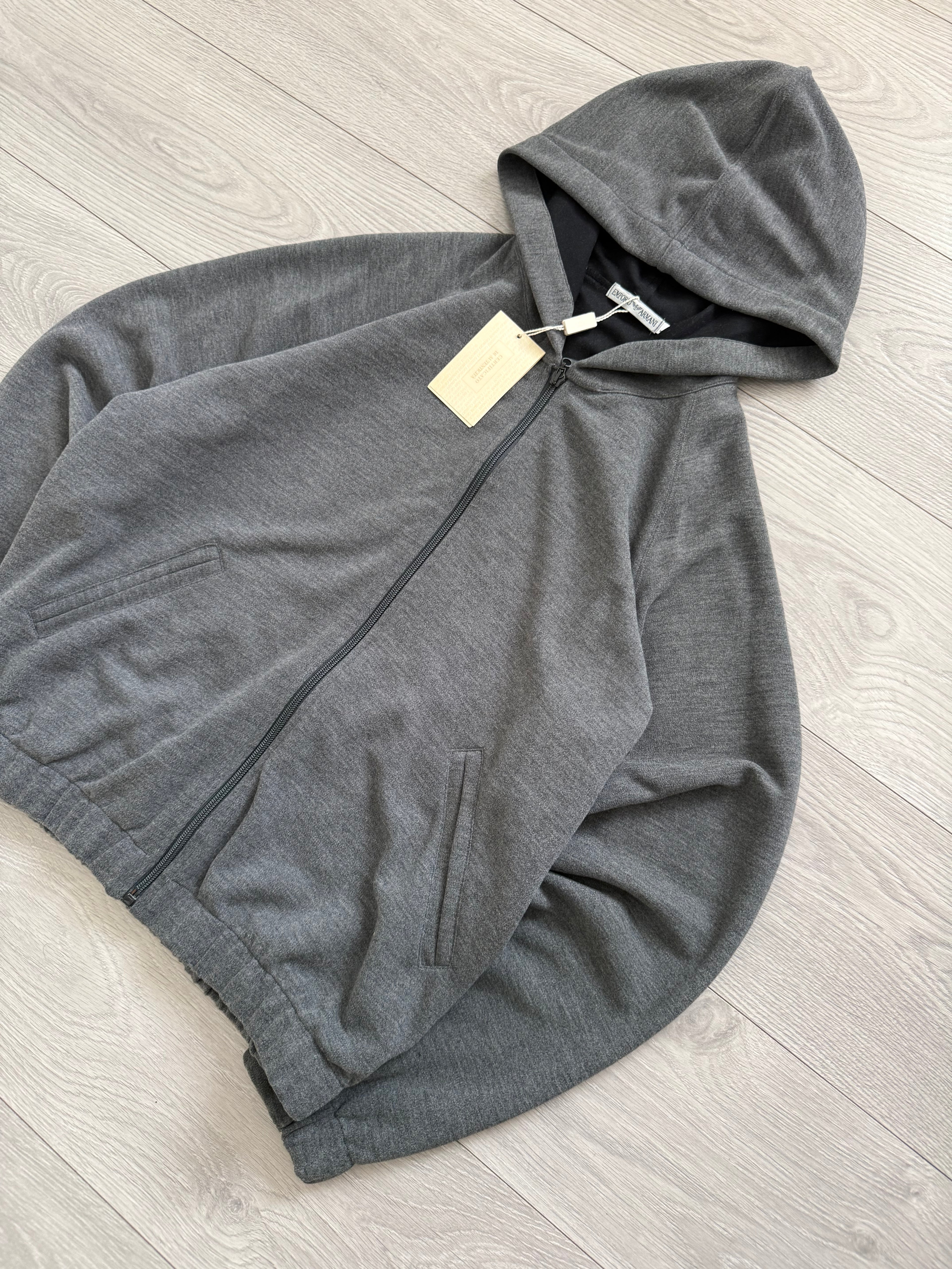 Emporio Armani 1990s Grey Pleated Tracksuit Set - Size M
