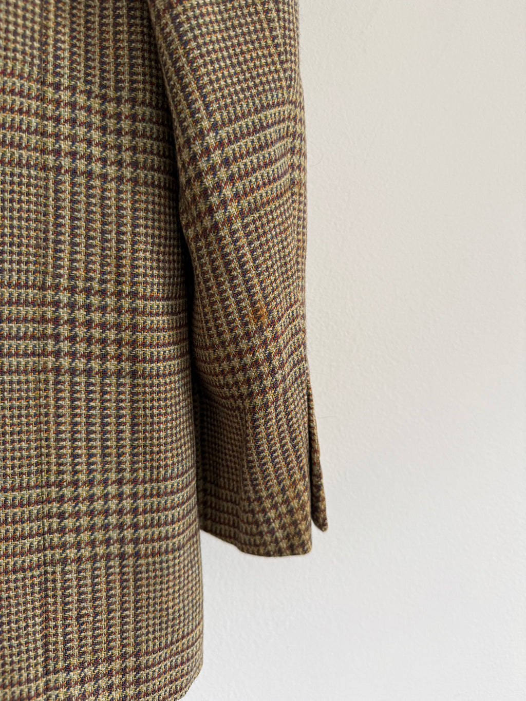 Valentino 1980s Peaked Lapel Double Breasted Textured Wool Sports Blazer Jacket - Size L