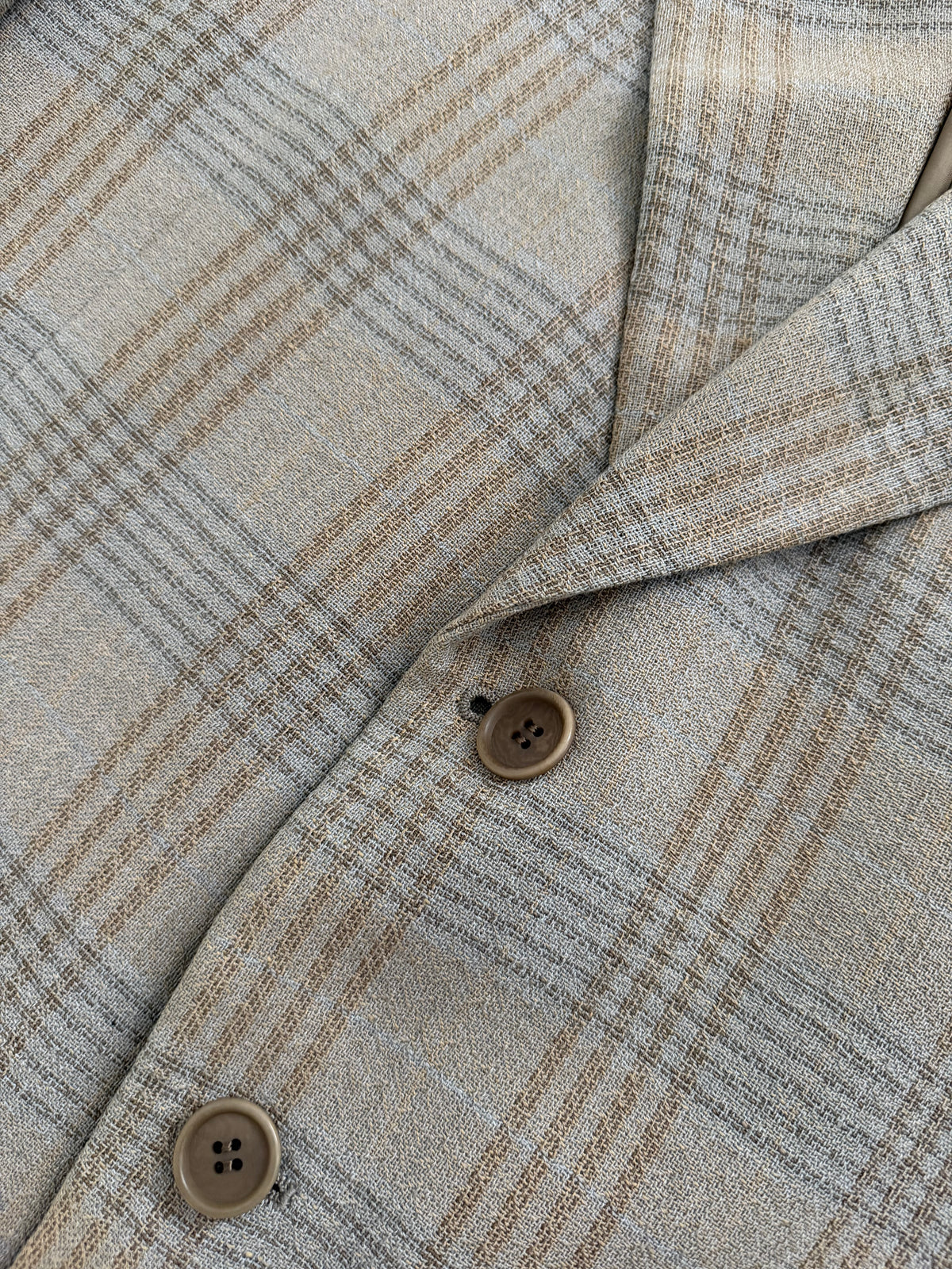 Giorgio Armani 1980s 3B Linen Cotton Textured Sport Jacket Blazer - Size XL