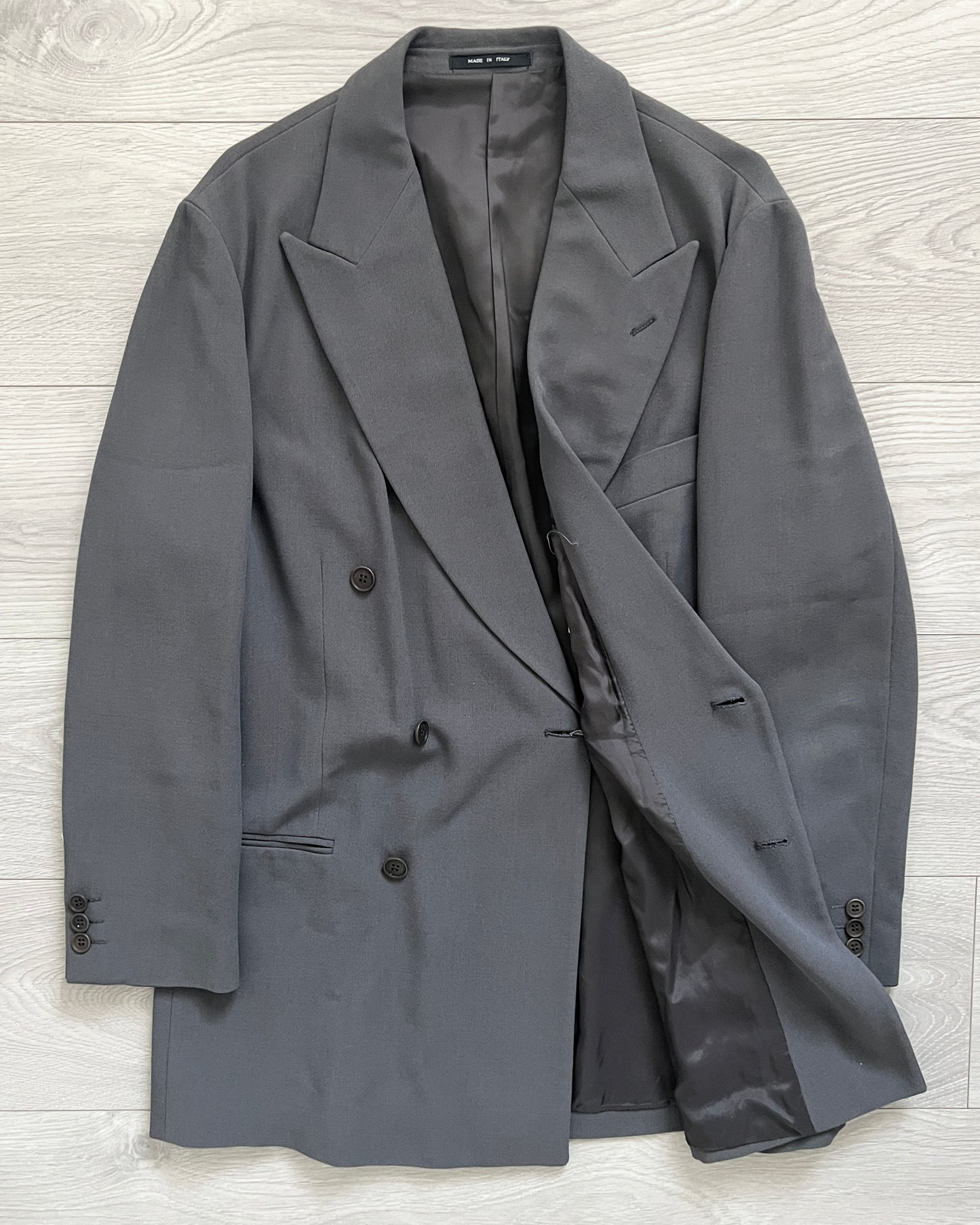 Emporio Armani 1980s Double-Breasted Double-Pleat Suit - Size M Jacket / 32" Waist