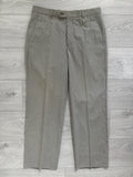 Armani 2000s Pleated Cotton Blend Striped Pants - Size 31" Waist