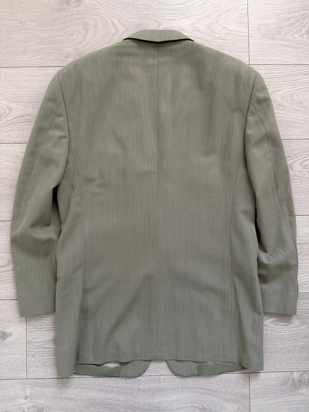 Emporio Armani 1980s 2B Taupe Siege Double-Pleat Wool Suit  - Size M Jacket / 31" Waist