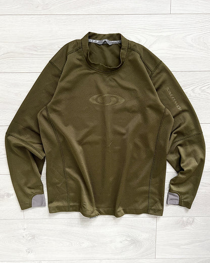 Salomon 00s Moto Mesh Olive Green Technical Long Sleeve - Size S