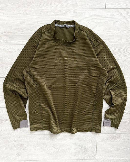 Salomon 00s Moto Mesh Olive Green Technical Long Sleeve - Size S