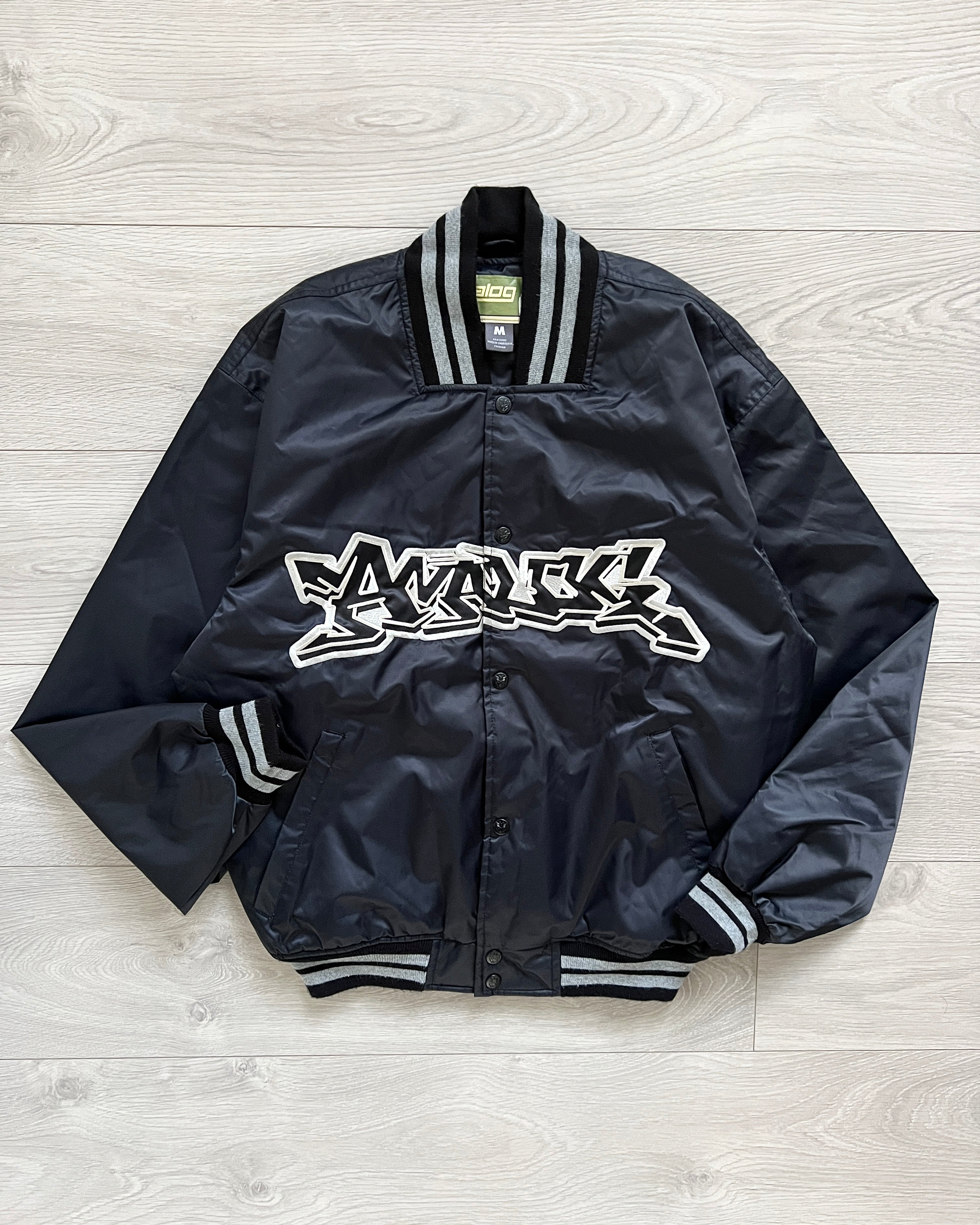 Burton Analog 00s Graffiti Logo Padded Stadium Bomber Jacket - Size M