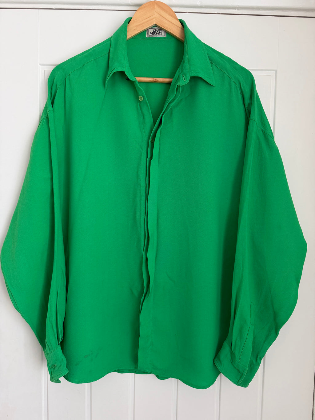 Versace 1990s Relaxed Silk Shirt - Size S