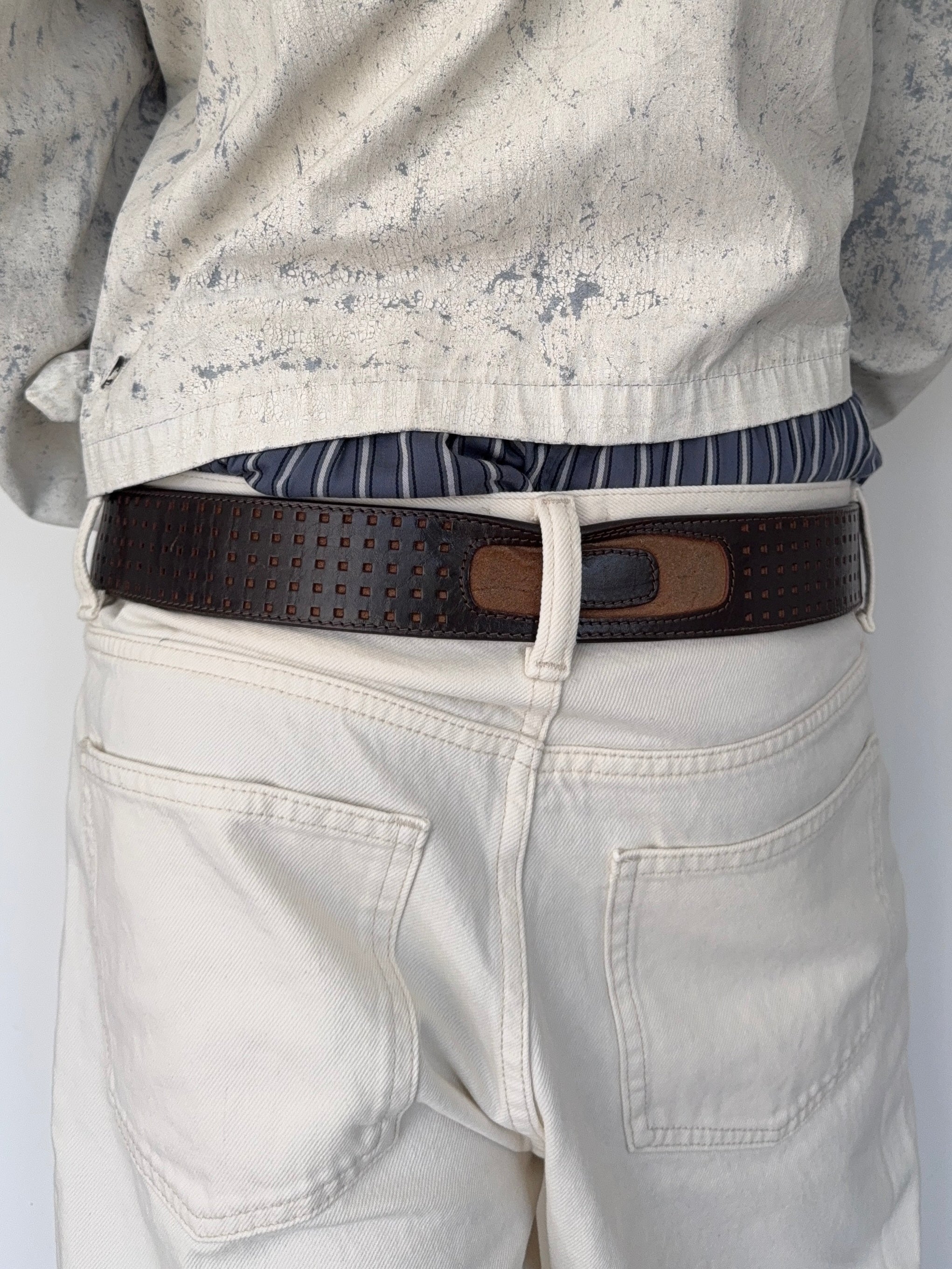 Oakley 00s Mechanical Utility Leather Belt - Size 32 to 36