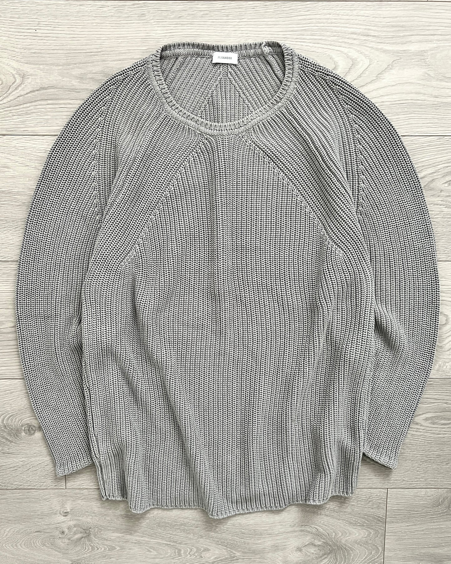 Jil Sander by Raf Simons 00s Raglan Ribbed Knit Sweater - Size M