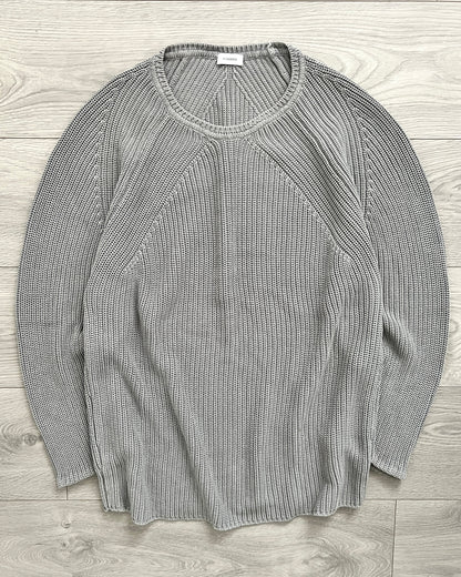 Jil Sander by Raf Simons 00s Raglan Ribbed Knit Sweater - Size M