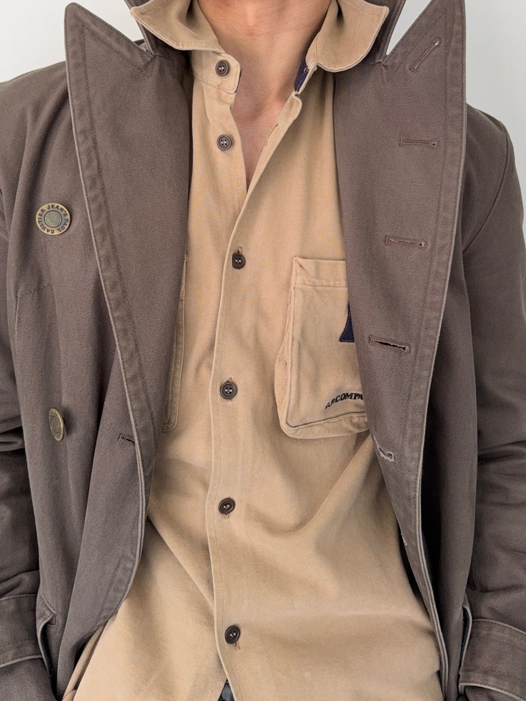 C.P. Company AW2006 Moleskin Cotton Military Shirt - Size S