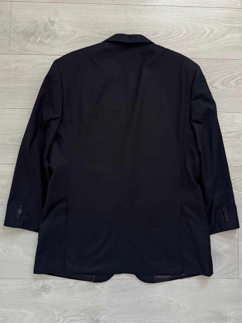 Armani 2000s Striped Navy Suit - XL Jacket / 38" Waist