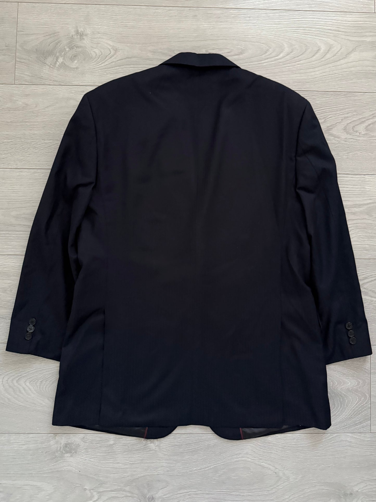 Armani 2000s Striped Navy Suit - XL Jacket / 38" Waist