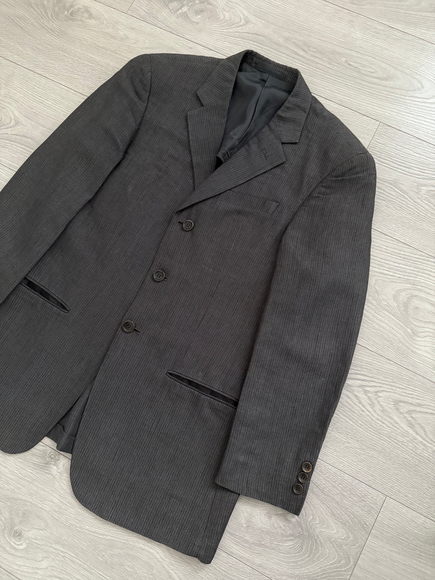 Armani 1990s Pleated Linen Blend Suit - Size S Jacket / 30" Waist