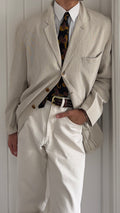 Emporio Armani 1990s 3B Linen Sport Jacket Blazer - Size L