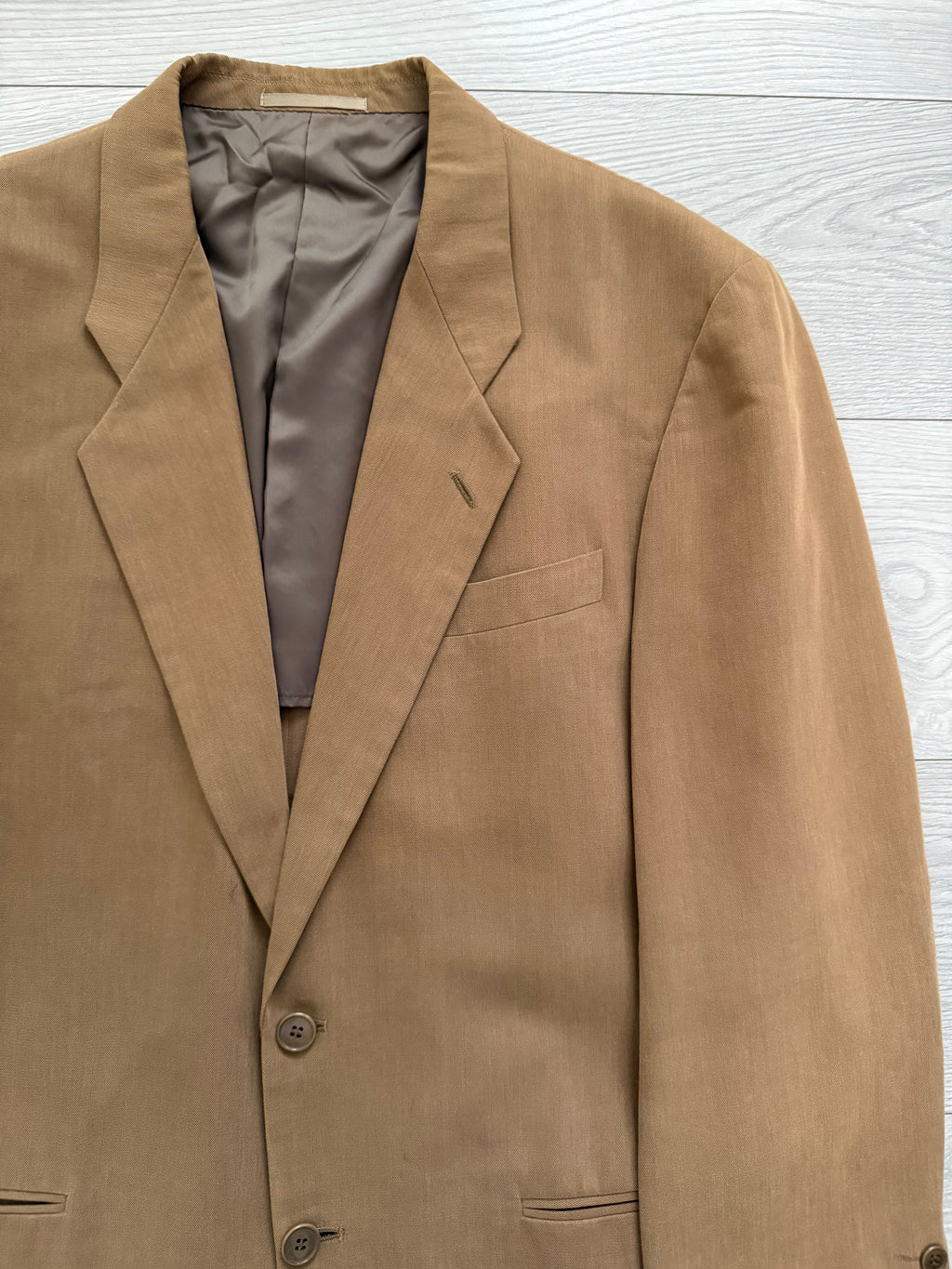 Emporio Armani 1990s 2B Wool Cotton Brown Sports Jacket Blazer - Size L