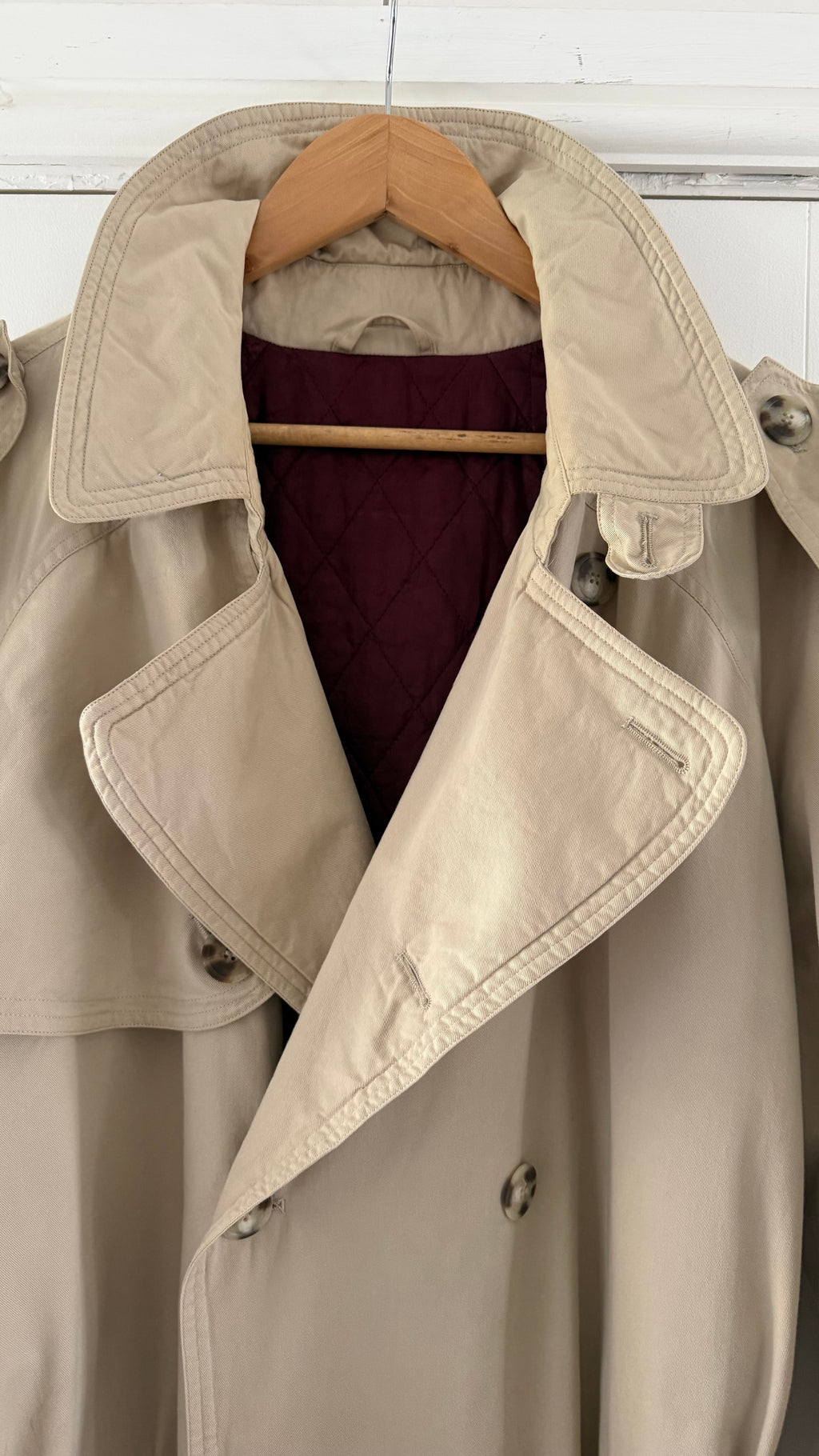 Hugo Boss 1980s Padded Power Trench Coat - Size L