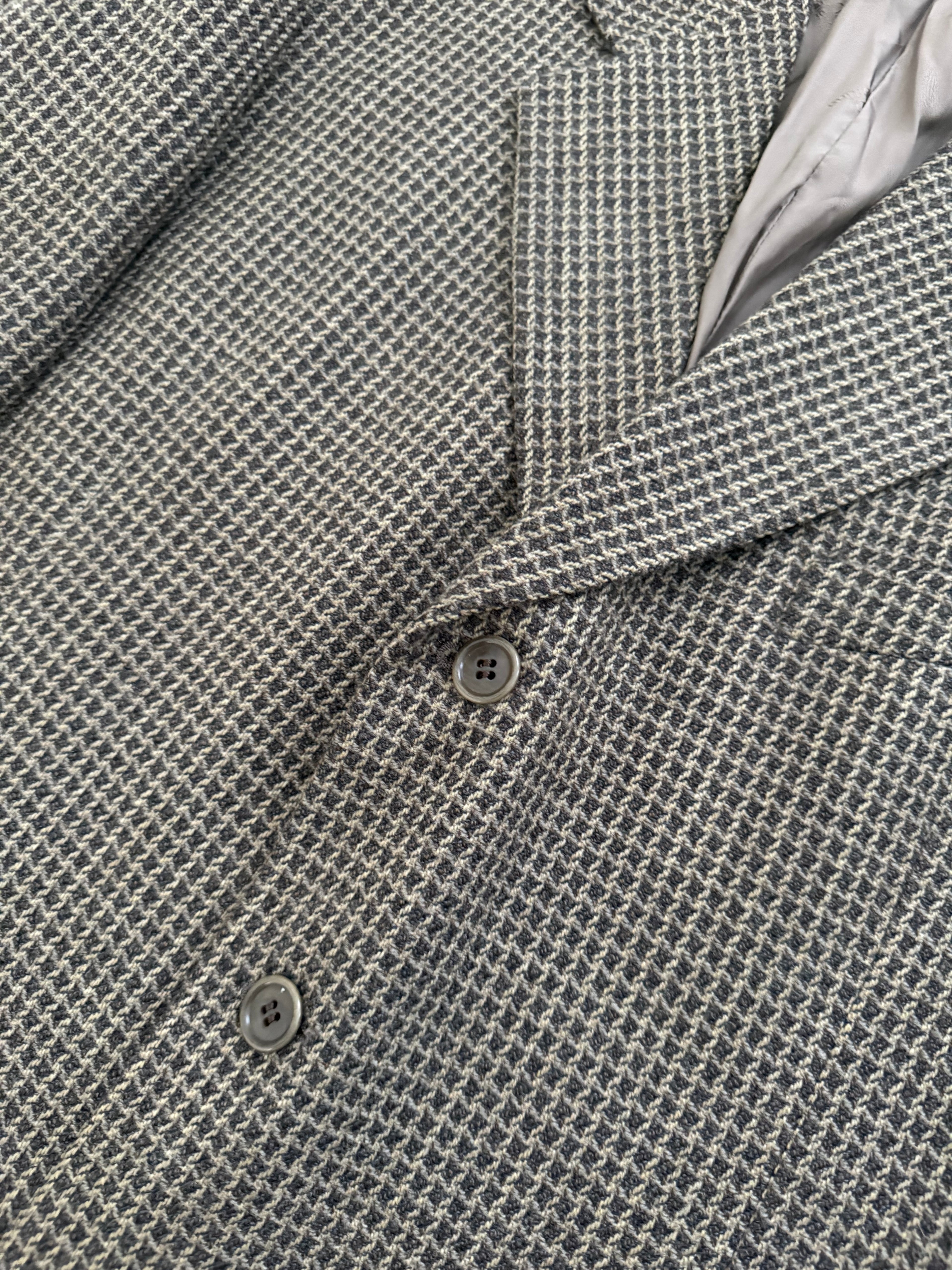 Valentino 1980s Textured 3B Wool Sports Blazer Jacket - Size XXL