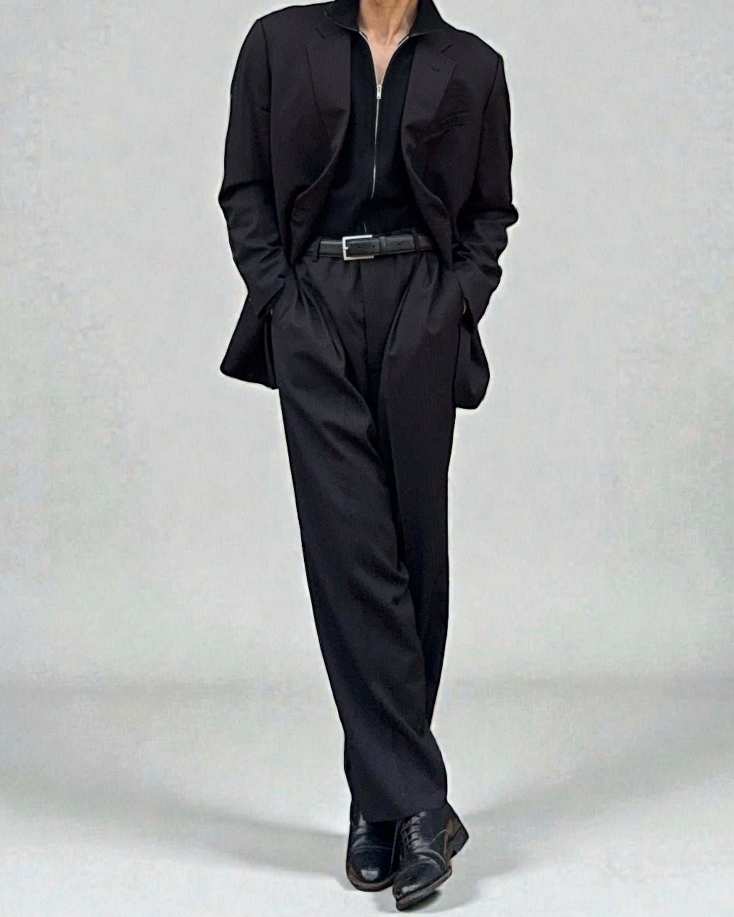 Armani 1990s 2B Pleated Wool Suit - Size XL Jacket / 40" Waist