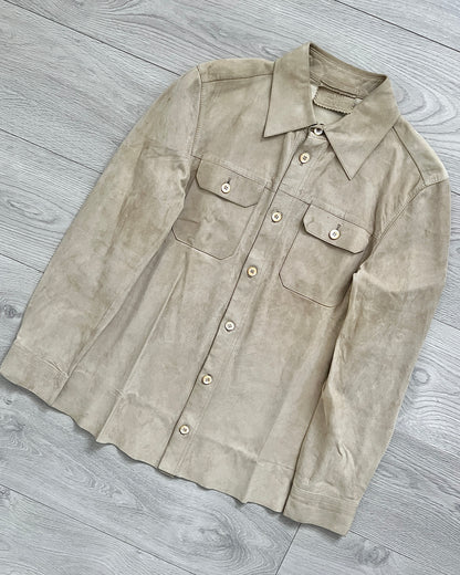 Prada FW03 Suede Leather Shirt - Size S