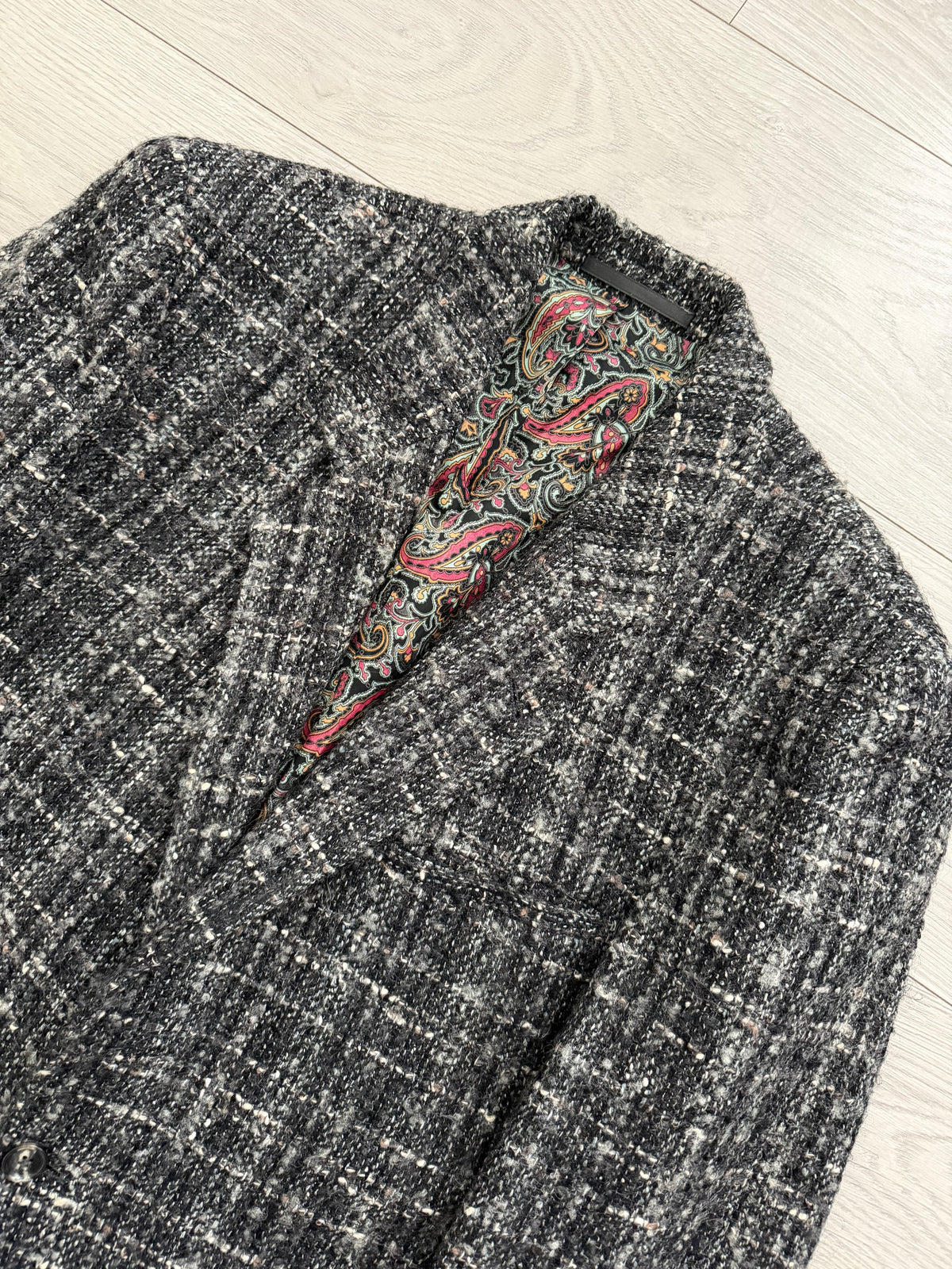 Hugo Boss 1980s 2B Boucle Tweed Sport Jacket Blazer - Size S