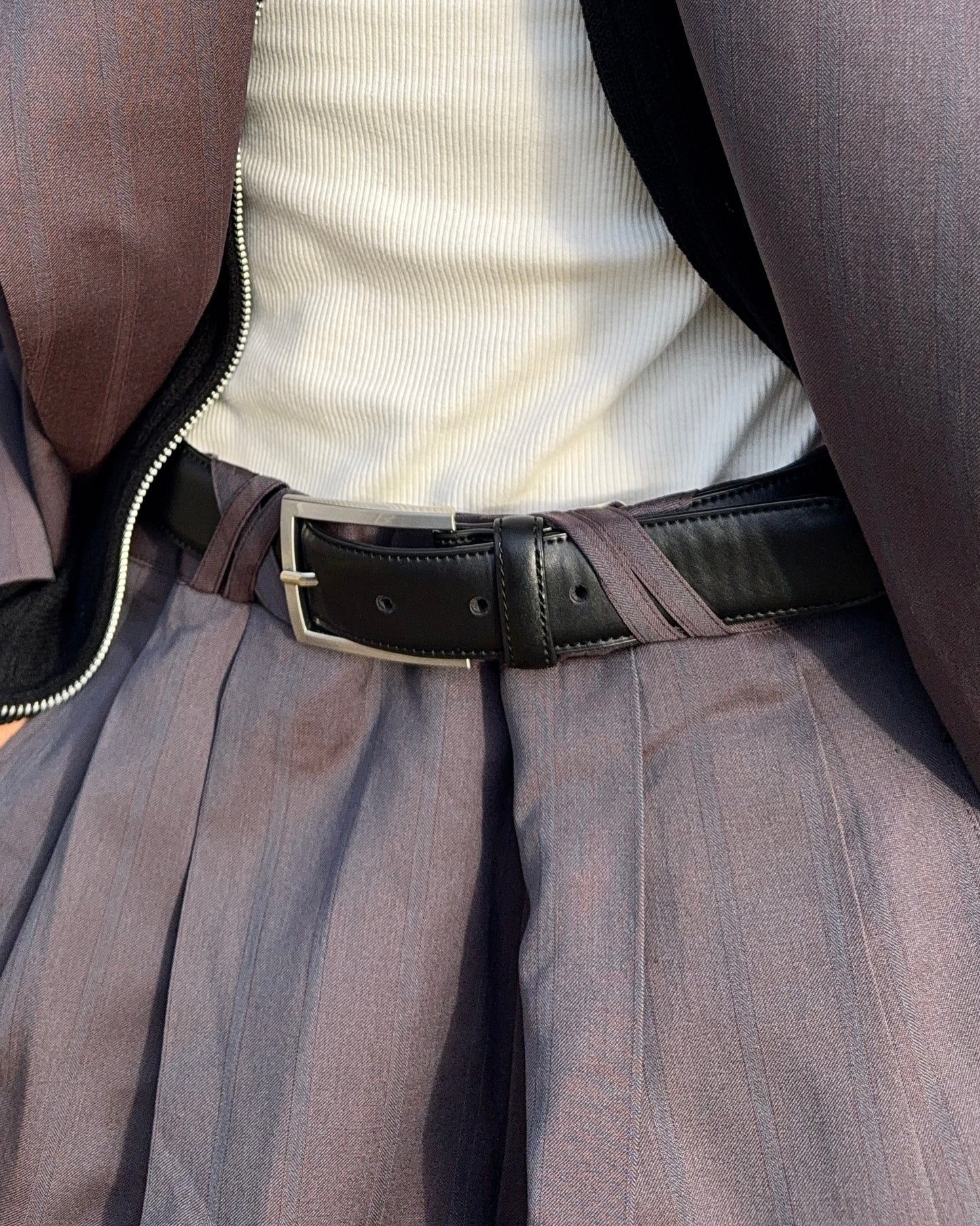 Yves Saint Laurent 1990s Double-Breasted Pleated Wool Suit - Size XL Jacket / 36" Waist