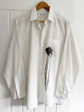 Maison Martin Margiela AW2004 Artisanal Line (0)(10) Ink Splatter Split Shirt - Size L