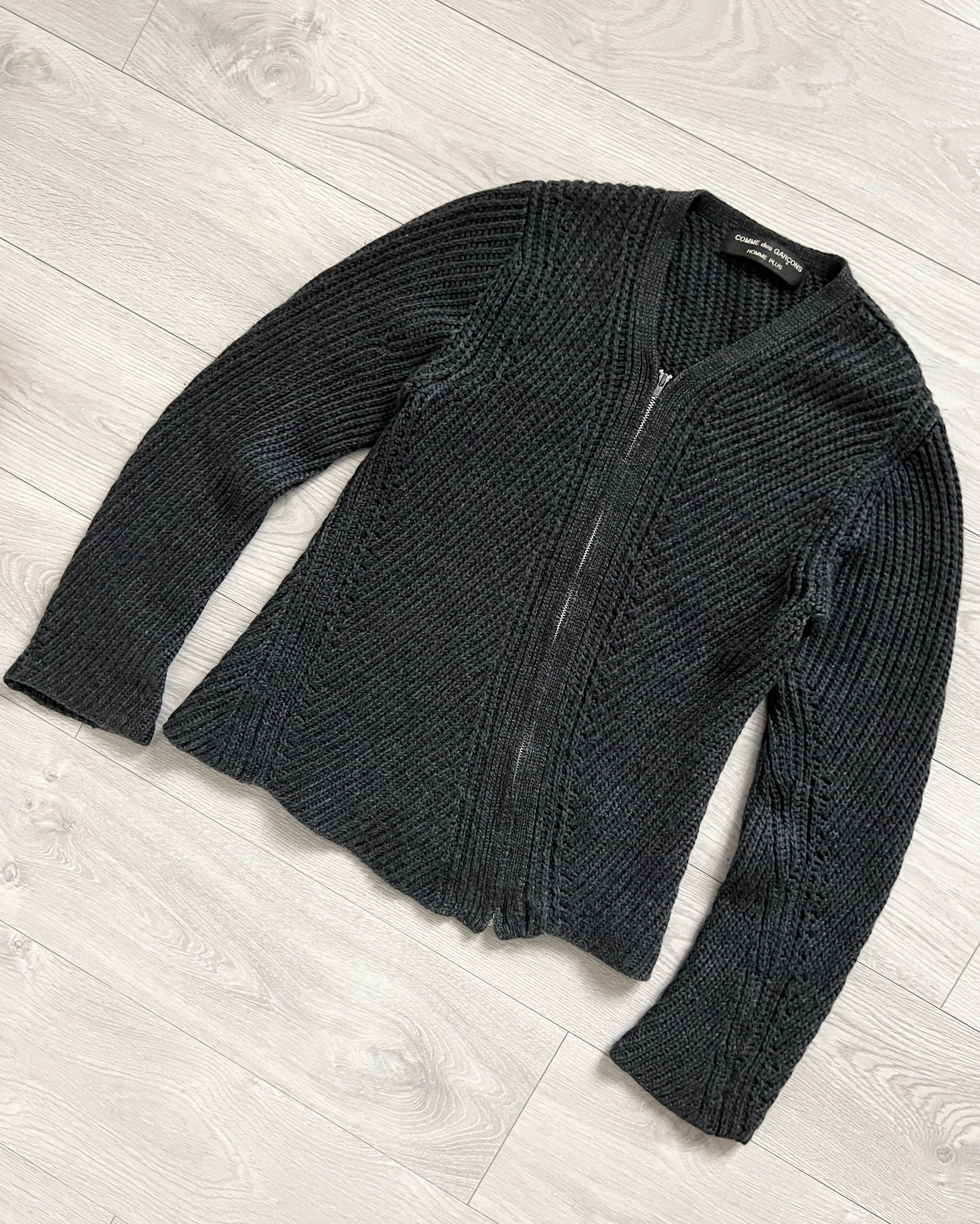 Comme Des Garcons Homme Plus AW1997 Twisted Zip-Front Knit - Size S