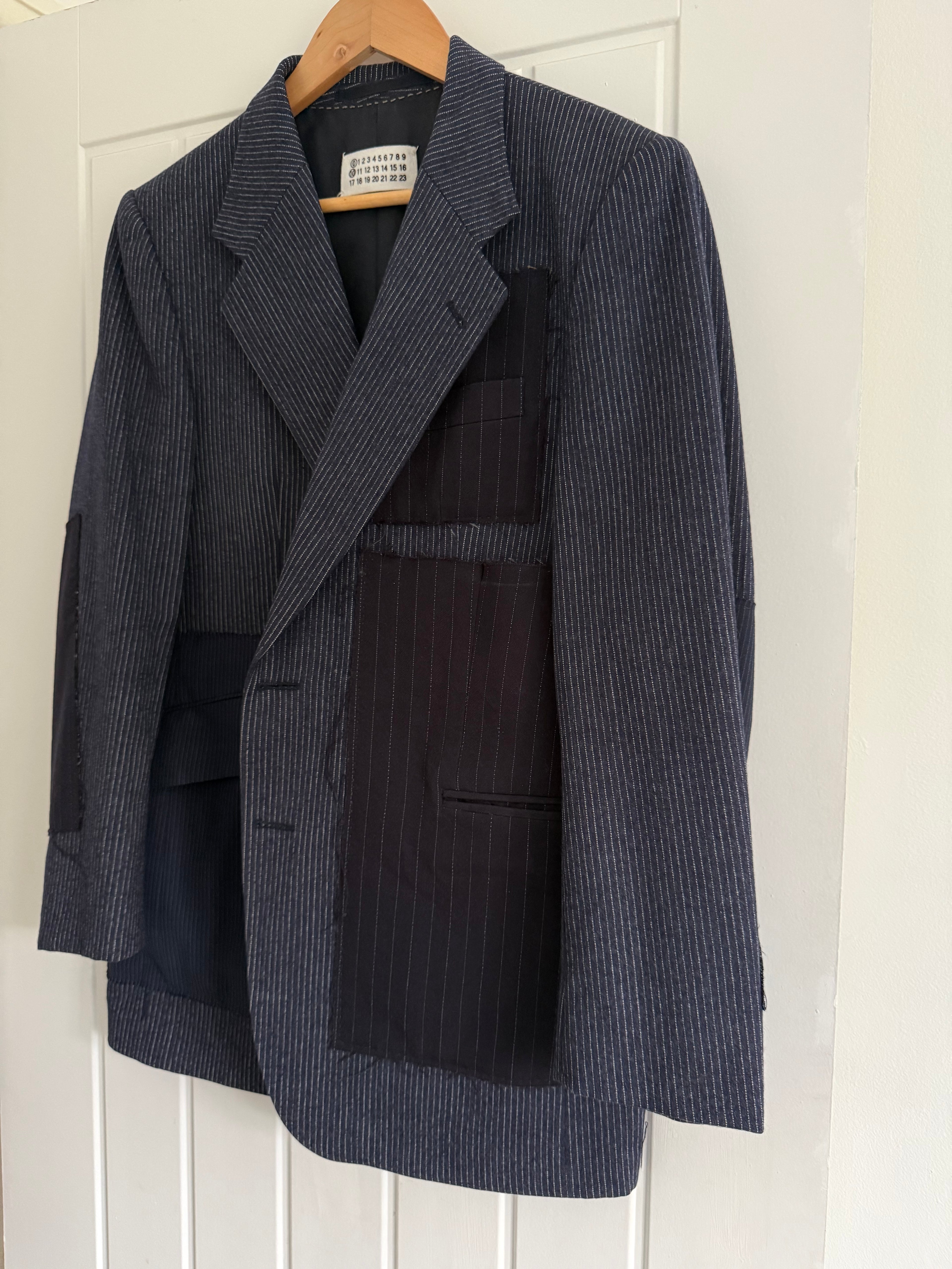 Maison Martin Margiela AW2004 Artisanal Line (0)(10) Reconstructed Patchwork Blazer Jacket - Size M