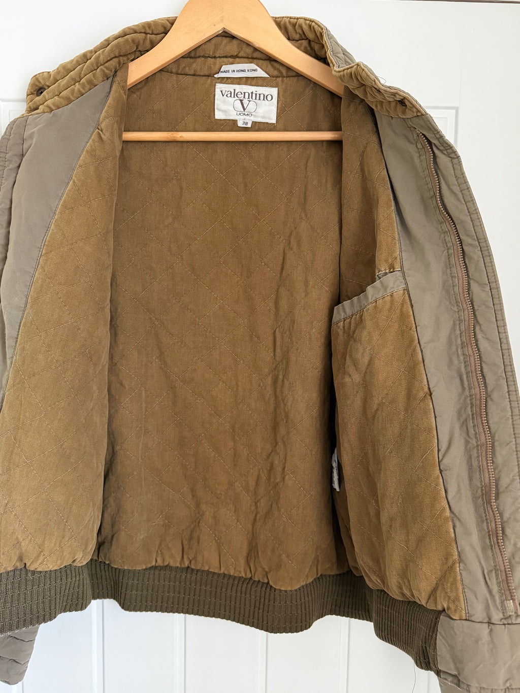 Valentino 1980s Padded Cotton Bomber Jacket - Size S