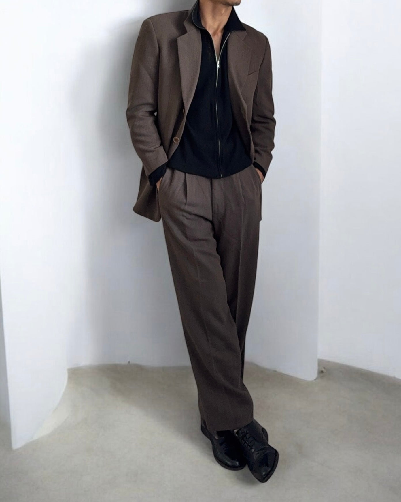 Giorgio Armani 1990s Pleated Wool Suit - Size M Jacket / 30" Waist