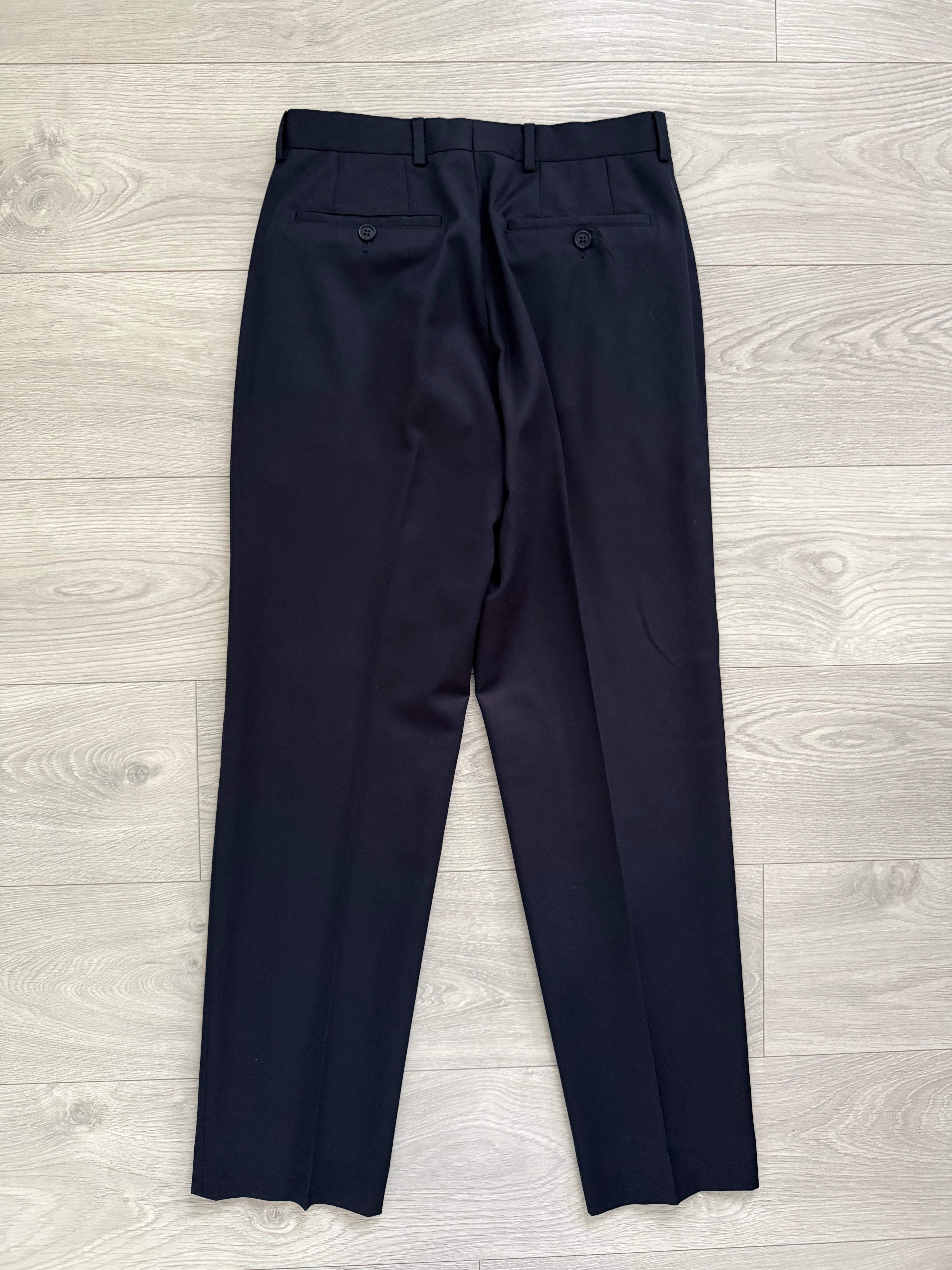 Emporio Armani 2002 3B Super 140's Wool Navy Blue Suit - Size S Jacket / 28" Waist