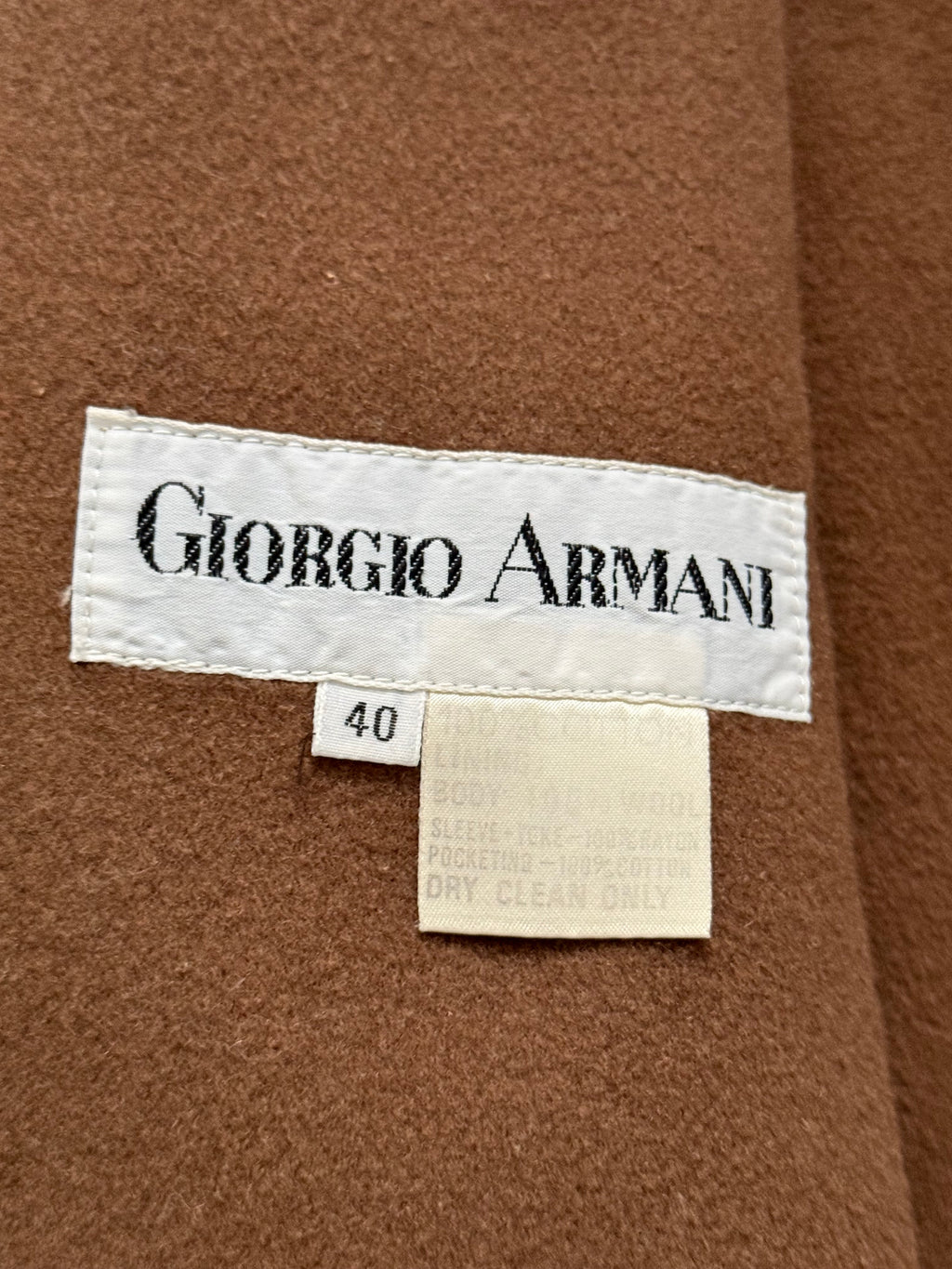Giorgio Armani Mainline 1980s Military Trench Coat - Size L