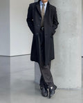 Hilton by Armani 1990s Wool Cashmere Black Coat - Size L