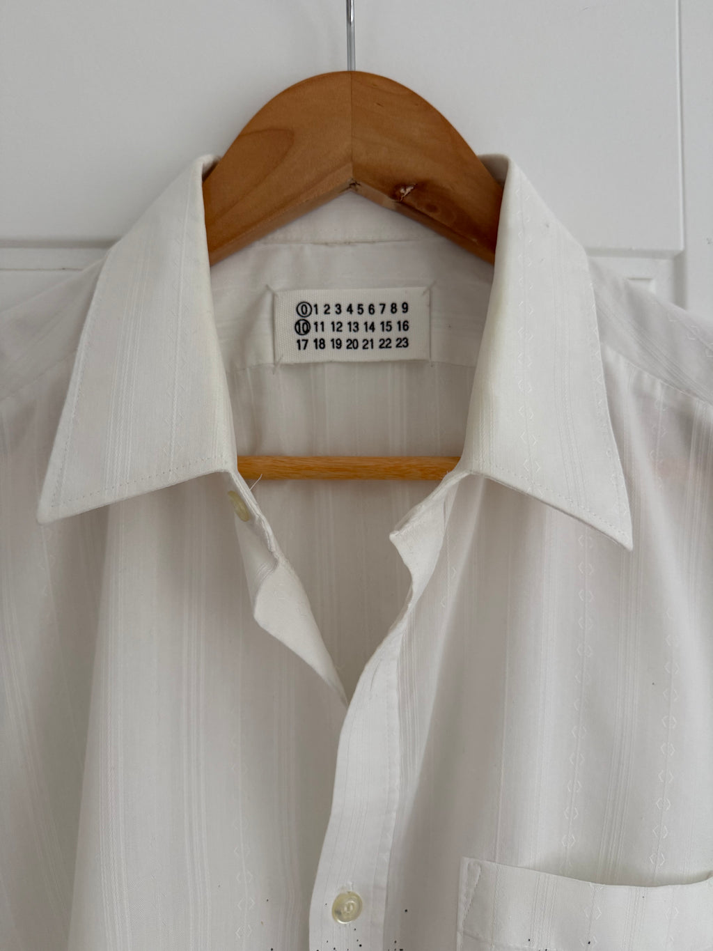 Maison Martin Margiela AW2004 Artisanal Line (0)(10) Ink Splatter Split Shirt - Size L