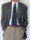 Valentino 1980s 2B Textured Wool Check Sports Jacket Blazer  - Size XXL