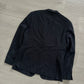 Armani Wool Pleated Blue Textured Suit - Size L Jacket / 34" Waist